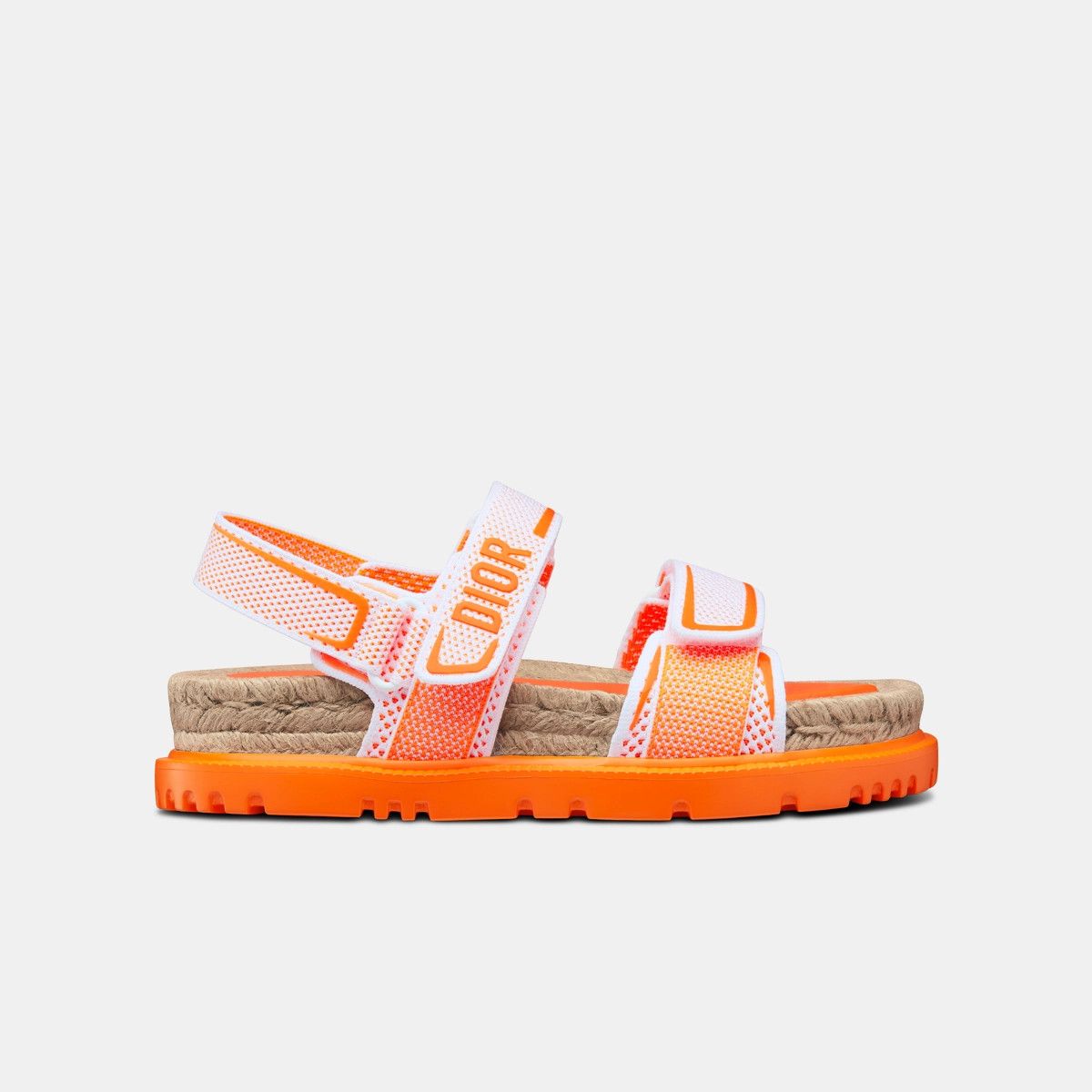 image of Dior O1Bcso1Str0224 Sandal In White & Orange in White/Orange, Women's (Size 10)