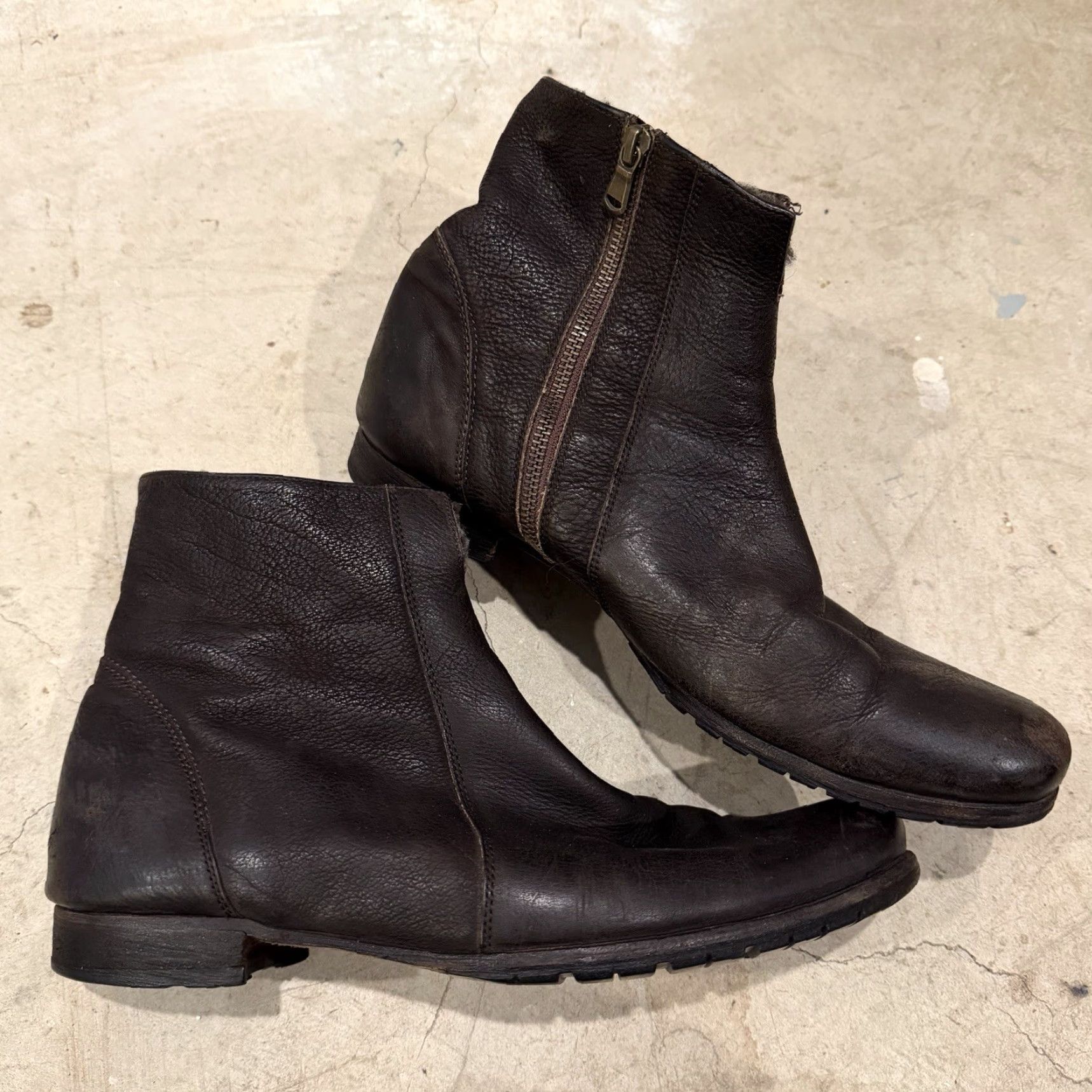 Billy Reid VINTAGE Billy Reid Mens Boots Paglia Brown Fur Leather Italy 10 Zipper Boot Mens/girls? Size US 10 / EU 43 - 2 Thumbnail