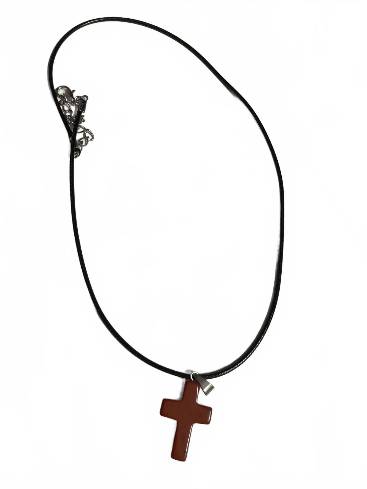 Genetic Manipulation Shinichiro Kuriya Cross Quartz Crystal Pendant Necklace Unisex Red Adjustable Size ONE SIZE - 2 Thumbnail