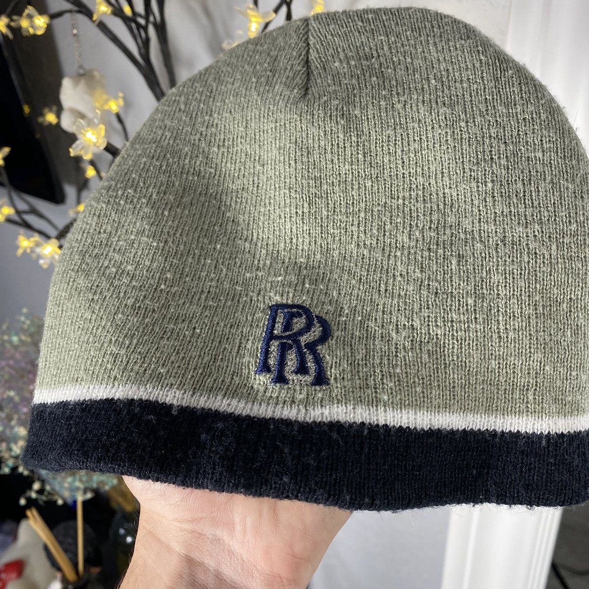 Vintage VINTAGE ROLLS ROYCE CARS RR LOGO BEANIE HAT Size ONE SIZE - 3 Thumbnail