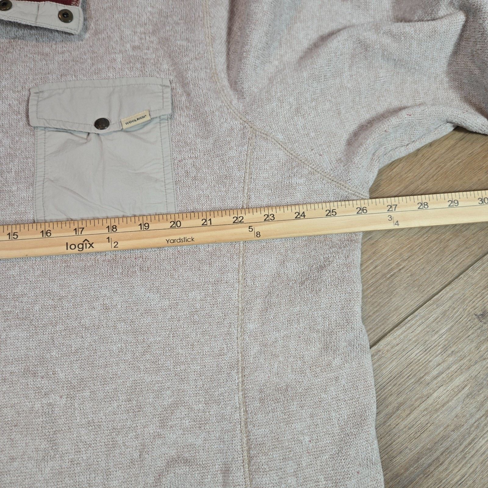 Woolrich Woolen Mills Woolrich Fleece Henley Pullover XXL Beige 1/4 Snap Knit Size US XXL / EU 58 / 5 - 5 Thumbnail