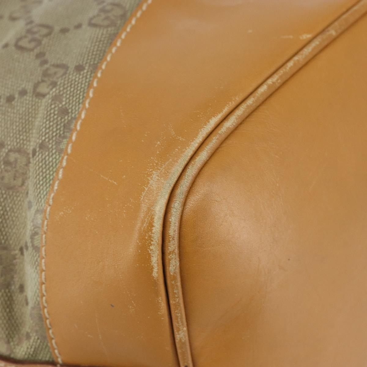 Gucci Gucci GG Canvas Shoulder Bag Beige Gold 001 854 Size ONE SIZE - 3 Thumbnail