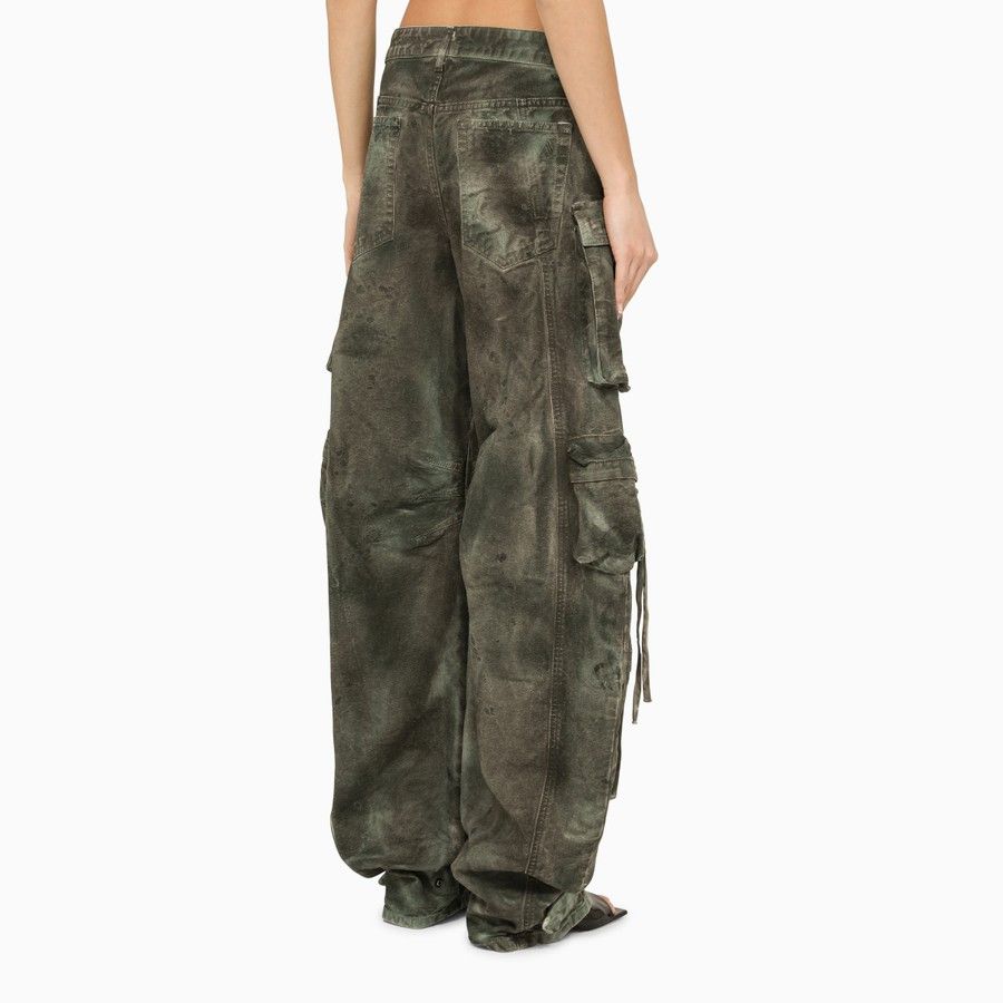 The Attico o1d2blof1024 Denim Cargo Jeans in Green Size 24" / US 00 / IT 34 - 4 Thumbnail