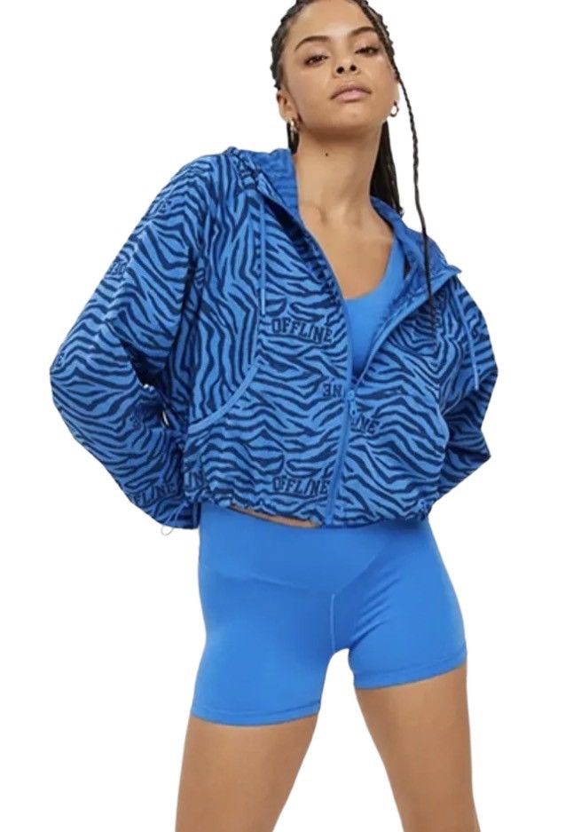 Other Offline X Aerie Nylon Logo Contemporary Crop Jacket Size XL / US 12-14 / IT 48-50 - 1 Thumbnail