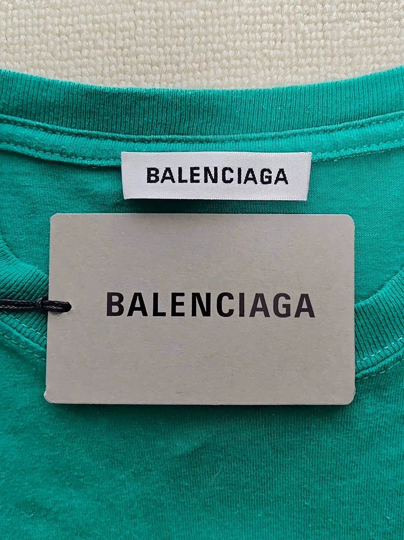 Balenciaga Balenciaga Wheat ear logo printed water lake blue short sl Size US XS / EU 42 / 0 - 4 Thumbnail