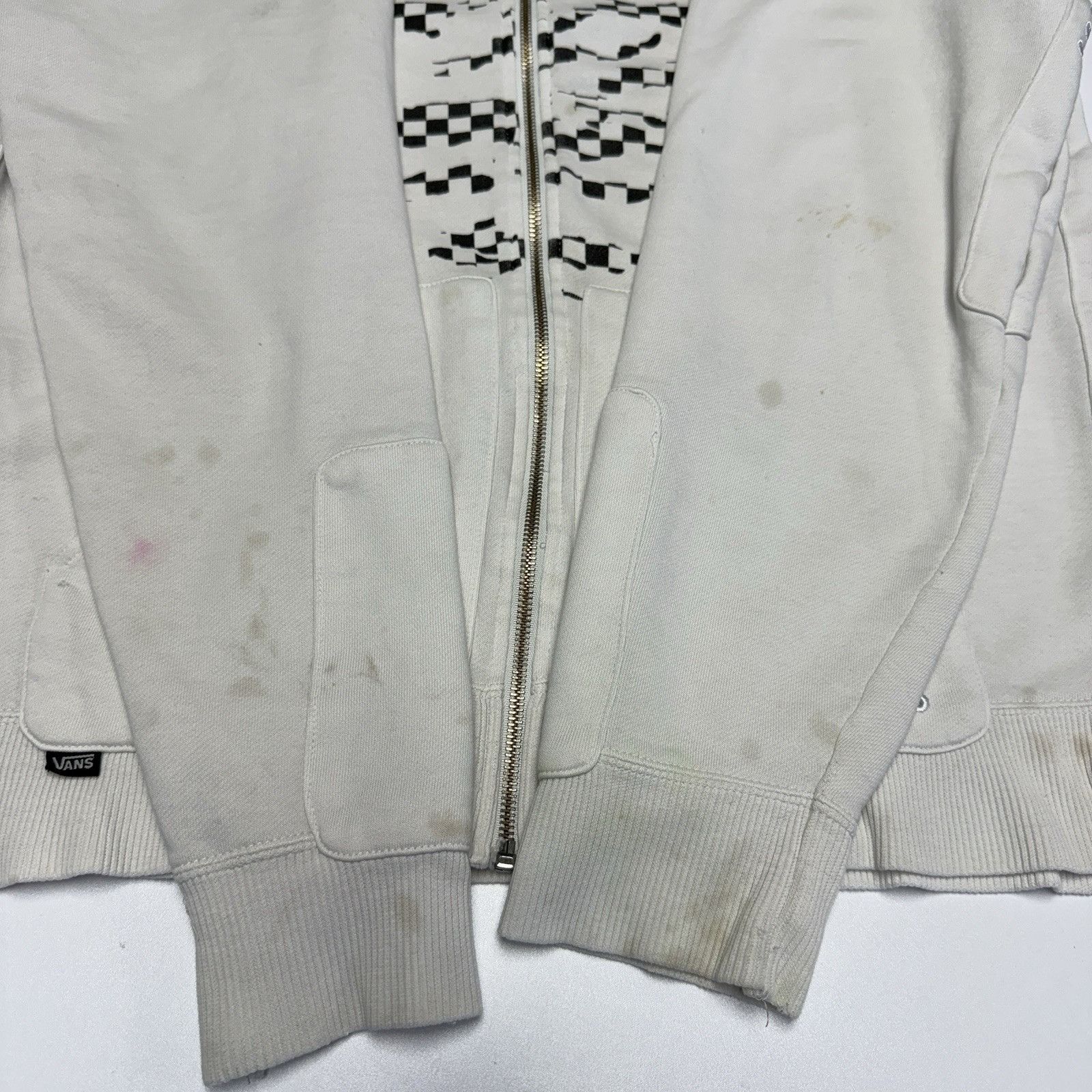 Vans Vans Skate Hoodie Sweatshirt Mens Medium White Full Zip Stre Size US M / EU 48-50 / 2 - 11 Thumbnail