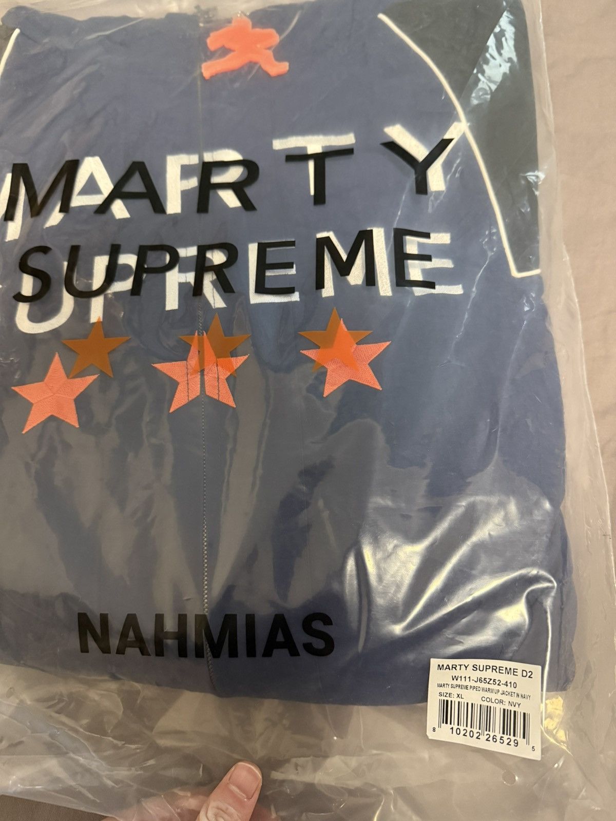 NAHMIAS x Marty Supreme A24 classic piped warm up Jacket