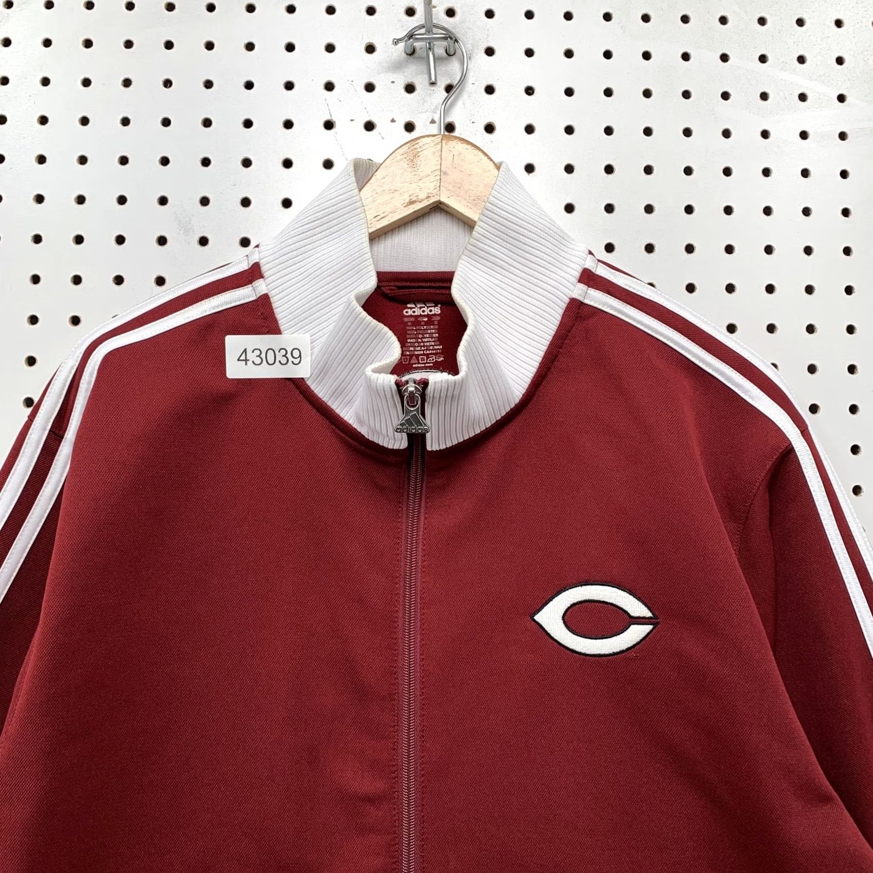Adidas Adidas University Chicago Track Jacket Mens 2XL Maroon Embroidered Size US XXL / EU 58 / 5 - 3 Thumbnail