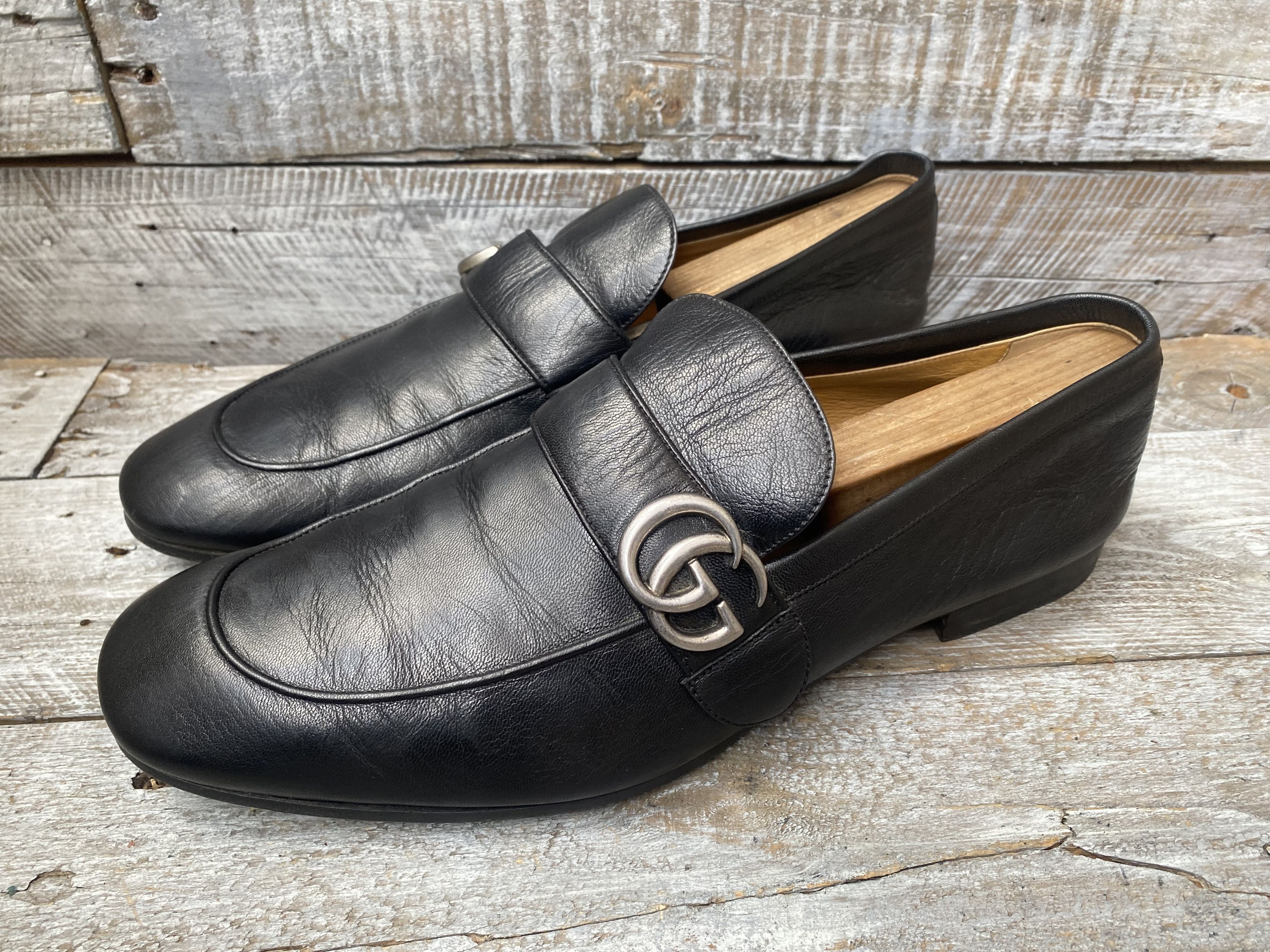 Gucci Gucci GG logo loafer horsebit black leather loafer uk 10 Size US 11 / EU 44 - 5 Thumbnail