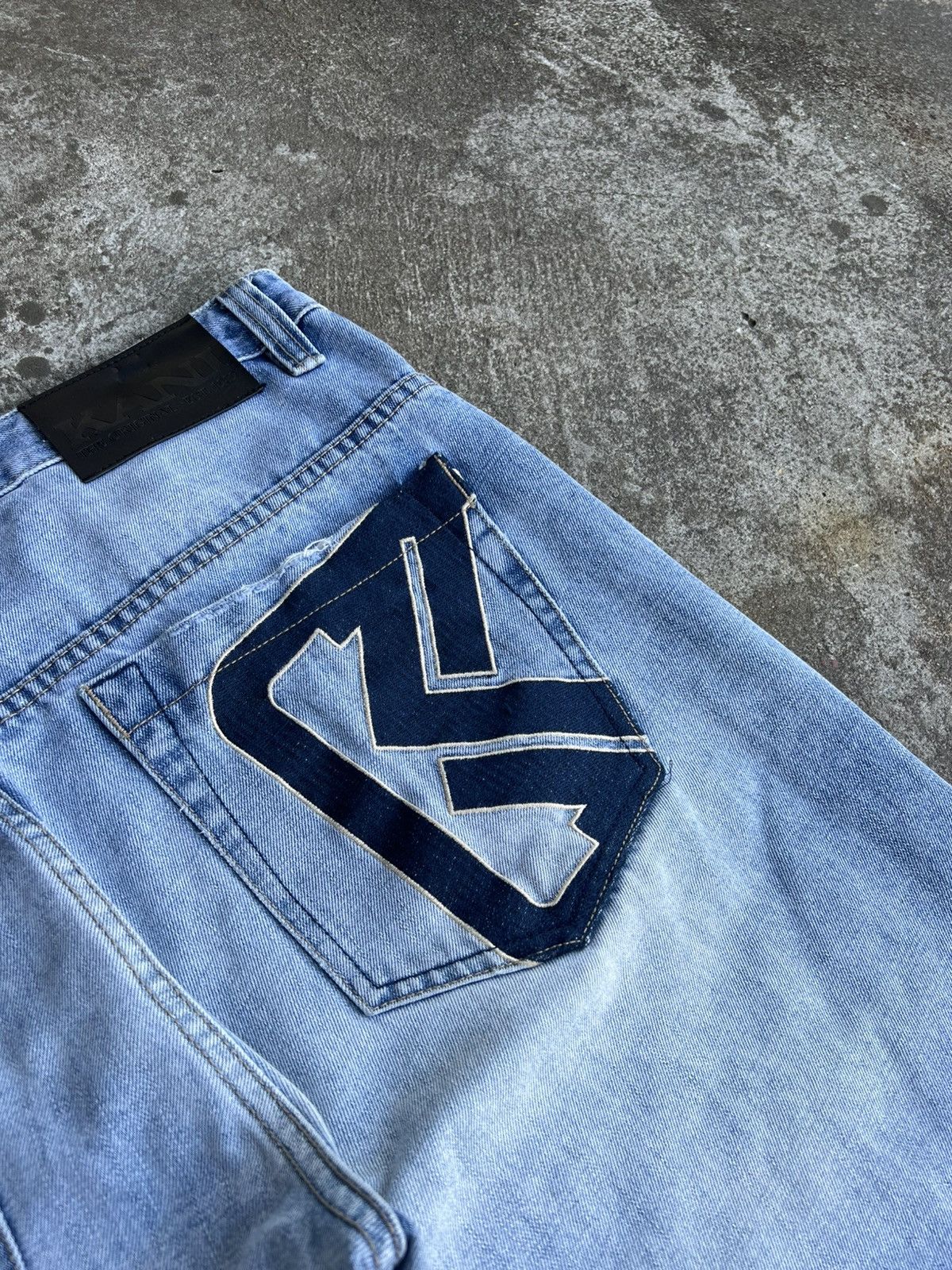 If Six Was Nine × Karl Kani × Southpole Crazy Vintage Karl Kani Big Logo Denim Jeans super Rare USA Size US 34 / EU 50 - 5 Thumbnail