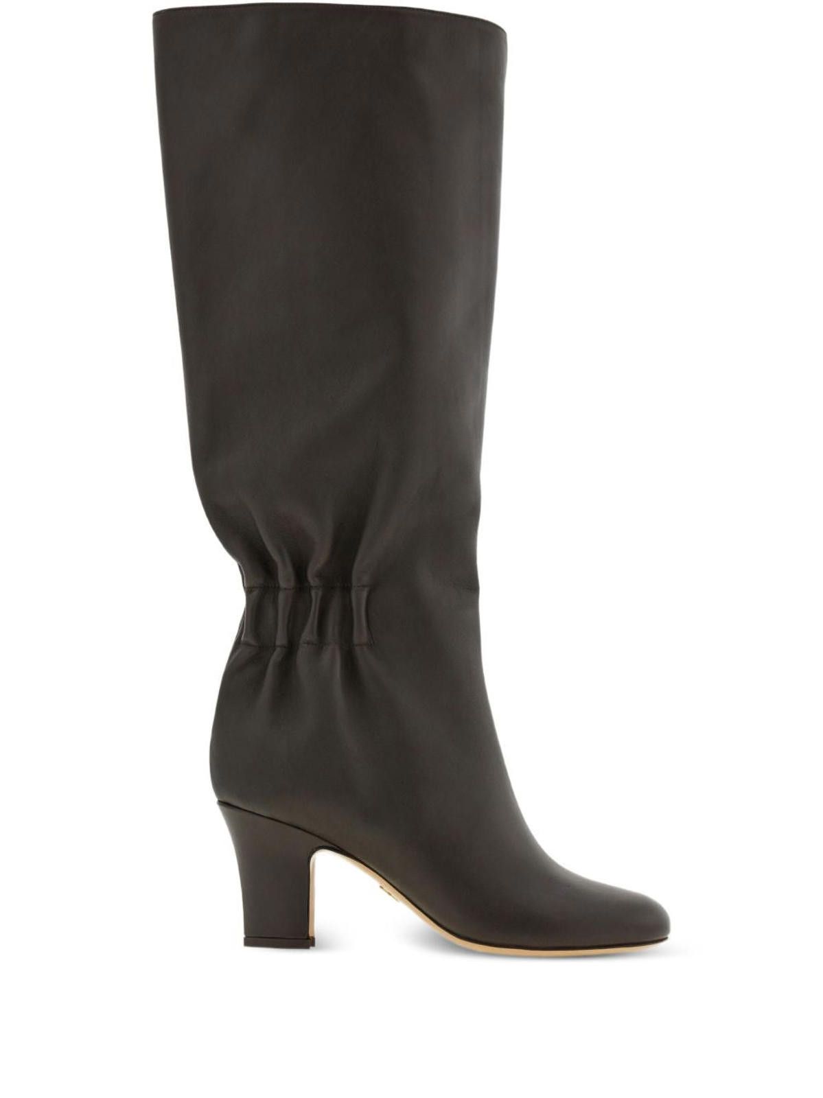 Salvatore Ferragamo Ferragamo Ruched Detail Knee Boots Size US 5 / IT 35 - 1 Thumbnail