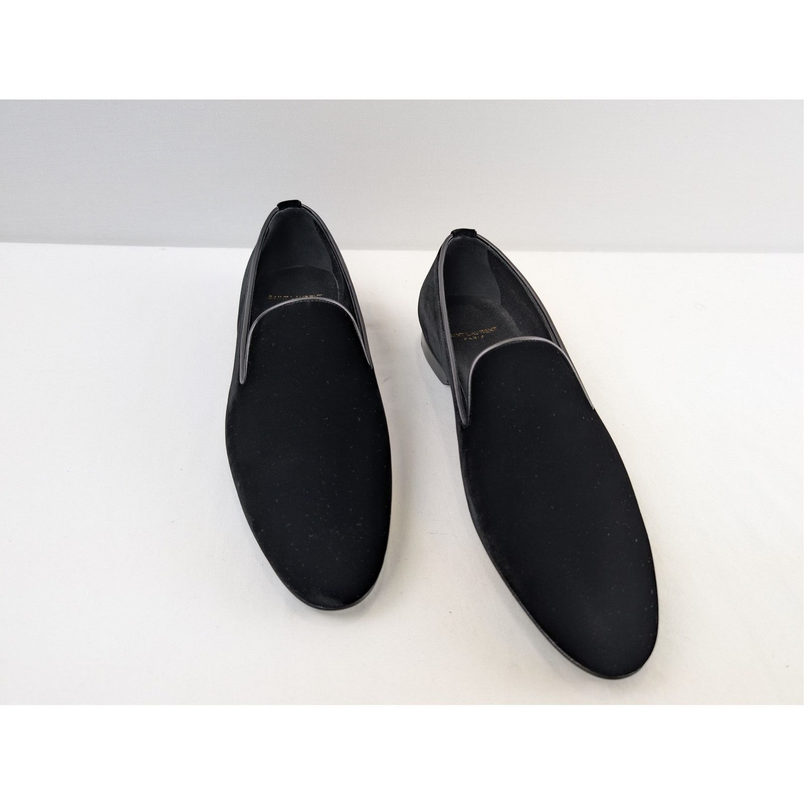 Saint Laurent Paris o1rshd1 velvet slip-on loafers shoe in Black Size US 8 / EU 41 - 7 Thumbnail