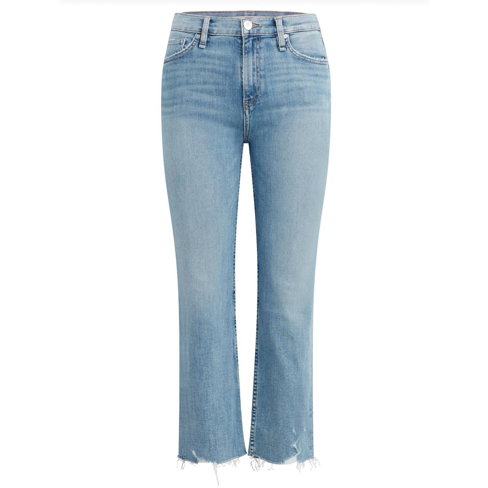 Hudson Women's Remi High Rise Straight Crop Jeans - Stretch Denim With Ripped Details