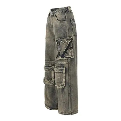 Misunderstood Streetwear Cargo Multi Pocket Loose Baggy Pants Jeans Size US 31 - 9 Thumbnail