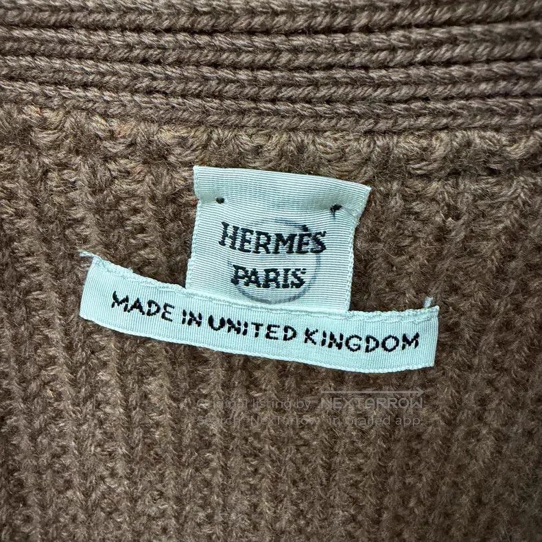 Hermes Hermes Marl Brown Cashmere Knit Mid-Length Open Cardigan J Size XXS / US 00 / IT 34 - 3 Thumbnail