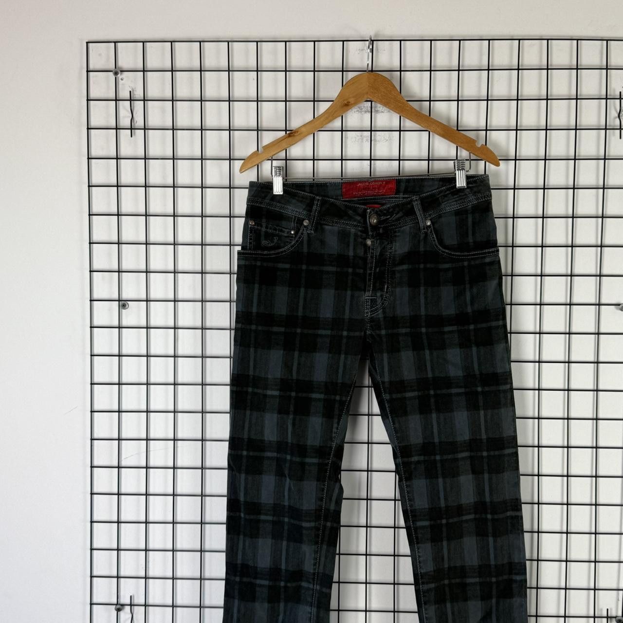 Jacob Cohen Jacob Cohen Trousers Luxury Bottoms Mens Checkered Print Size US 32 / EU 48 - 3 Thumbnail