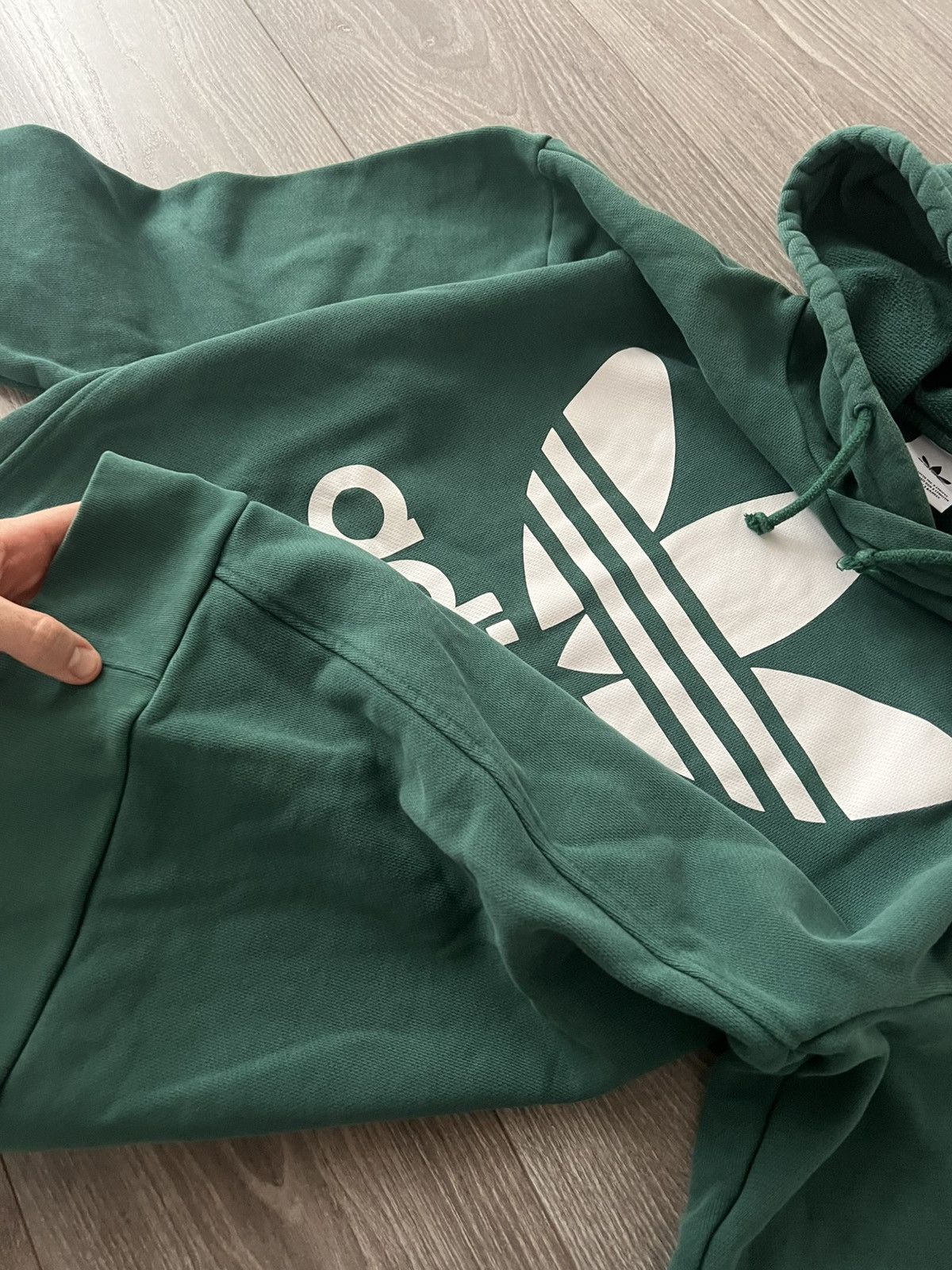 Adidas ‼️Adidas Big Logo Heavy Hard Cotton Oversized Hoodie‼️ Size US XS / EU 42 / 0 - 13 Thumbnail
