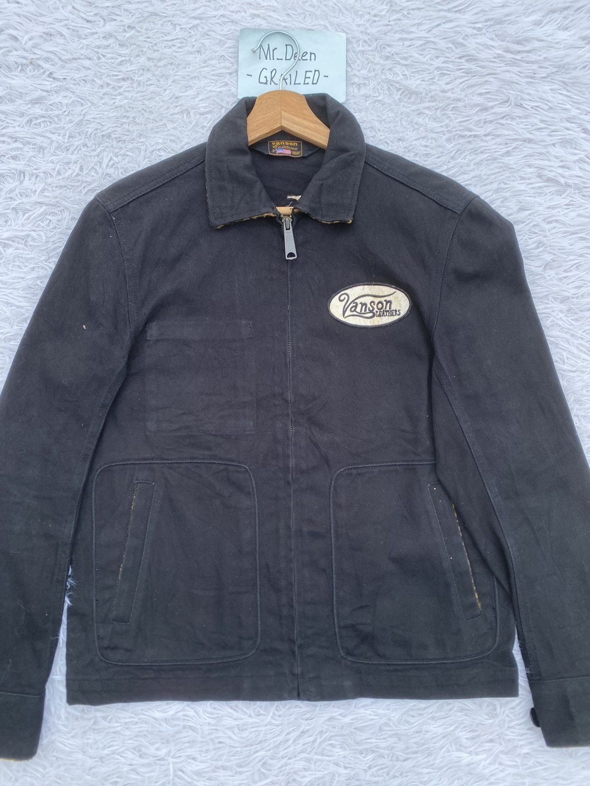 Japanese Brand Rare Vintage 90s Vanson Leather Cotton Jacket Size US M / EU 48-50 / 2 - 13 Thumbnail