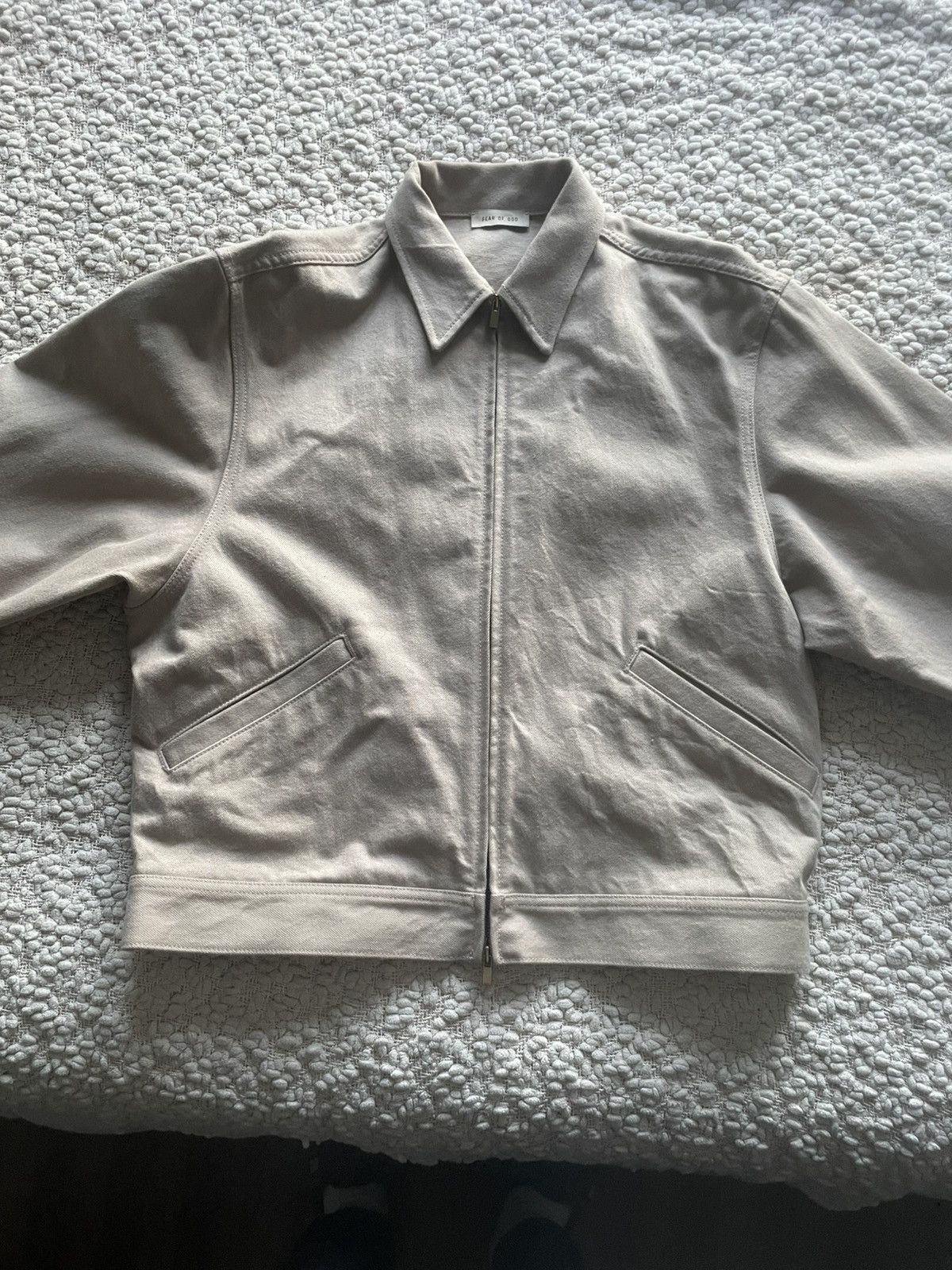 Fear of God Eternal Denim Jacket Dusty Beige Size US S / EU 44-46 / 1 - 1 Thumbnail