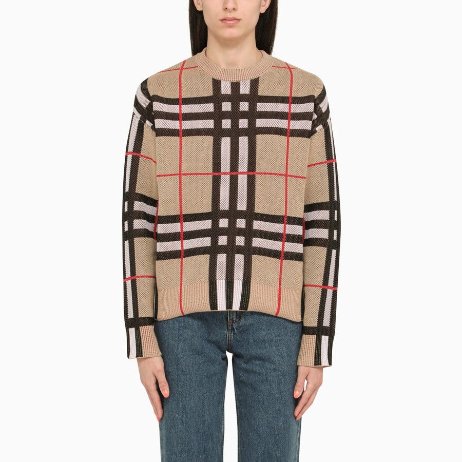 image of Burberry O1D2Blof01223 Sweater In Beige, Women's (Size Small)