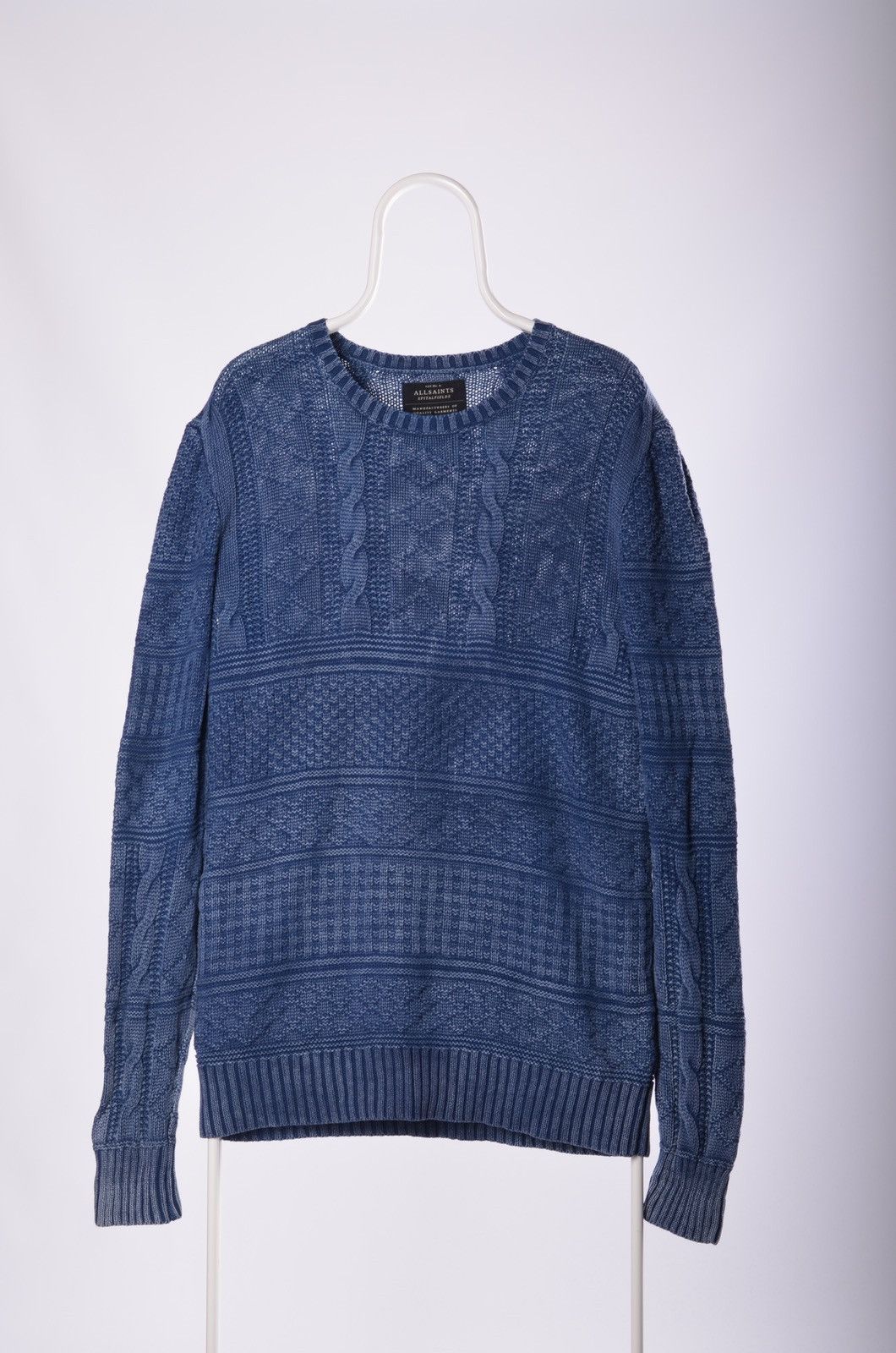 Allsaints Allsaints Valkyrie Crew Neck Cable Knit Sweater Size US L / EU 52-54 / 3 - 1 Thumbnail