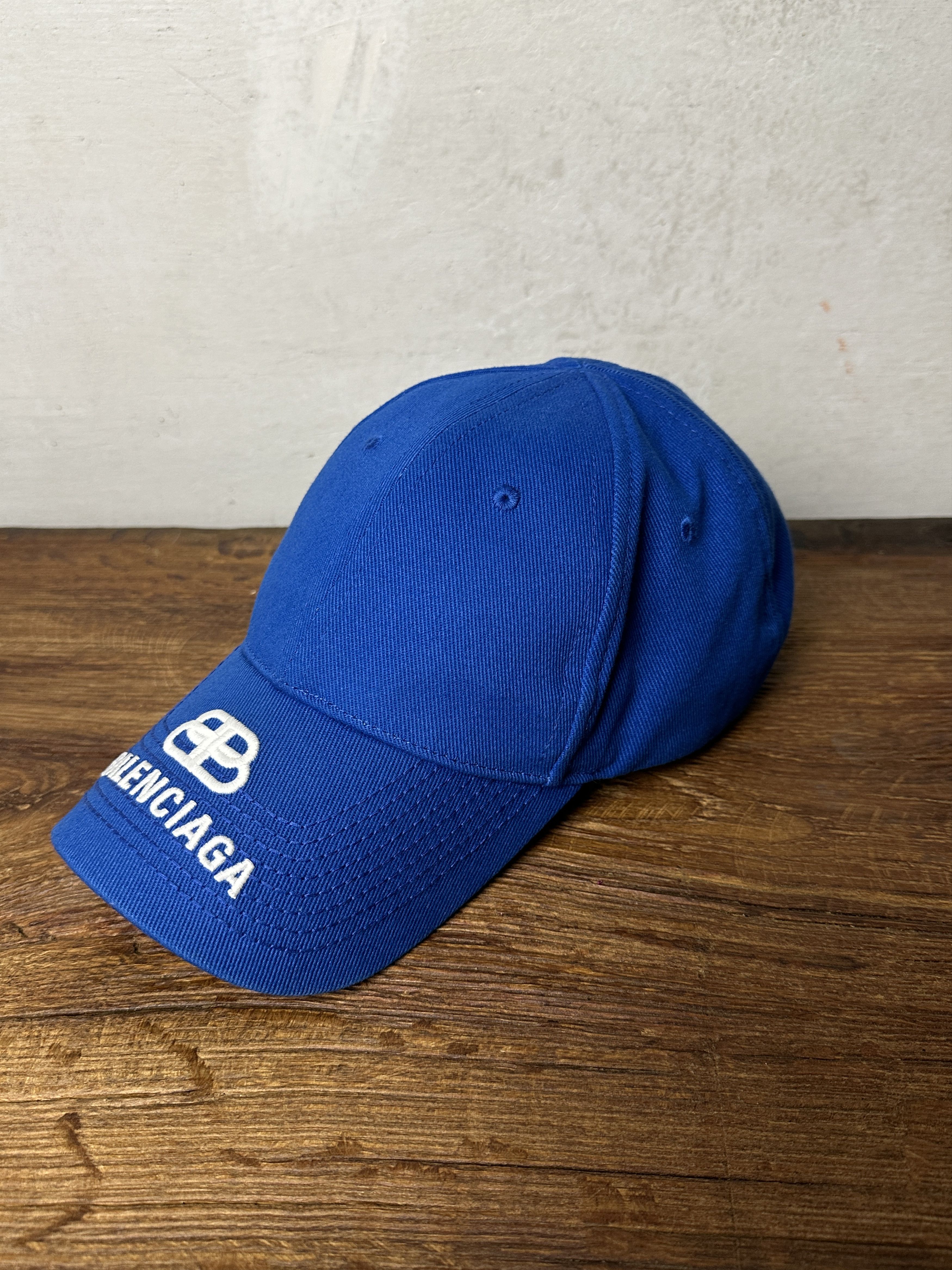 Balenciaga Balenciaga Embroidered Blue Logo Cap Size ONE SIZE - 1 Thumbnail