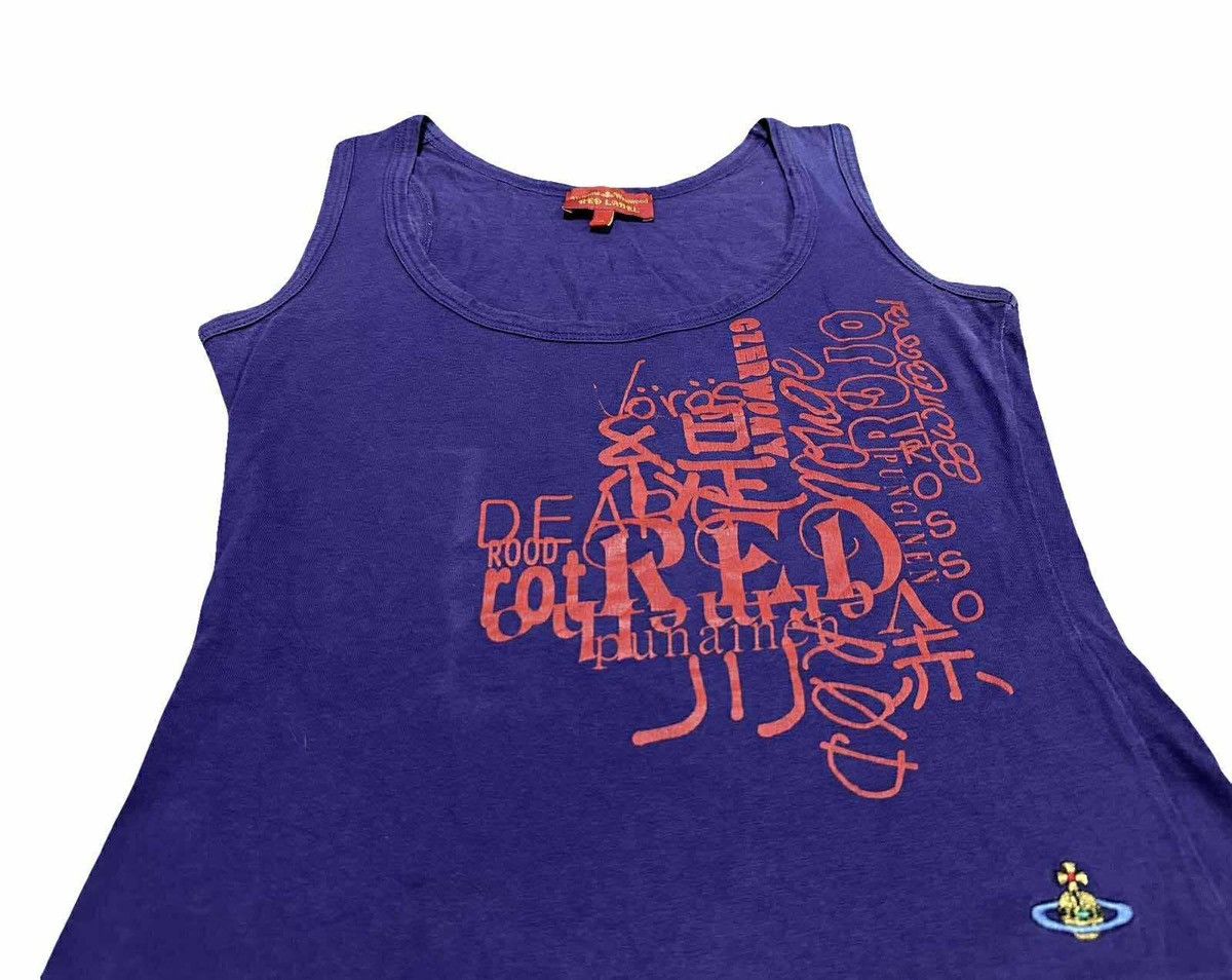 Vivienne Westwood 🔥Y2K Vintage Vivienne Westwood Orb Poem Cropped Tank Top Size US S / EU 44-46 / 1 - 2 Thumbnail
