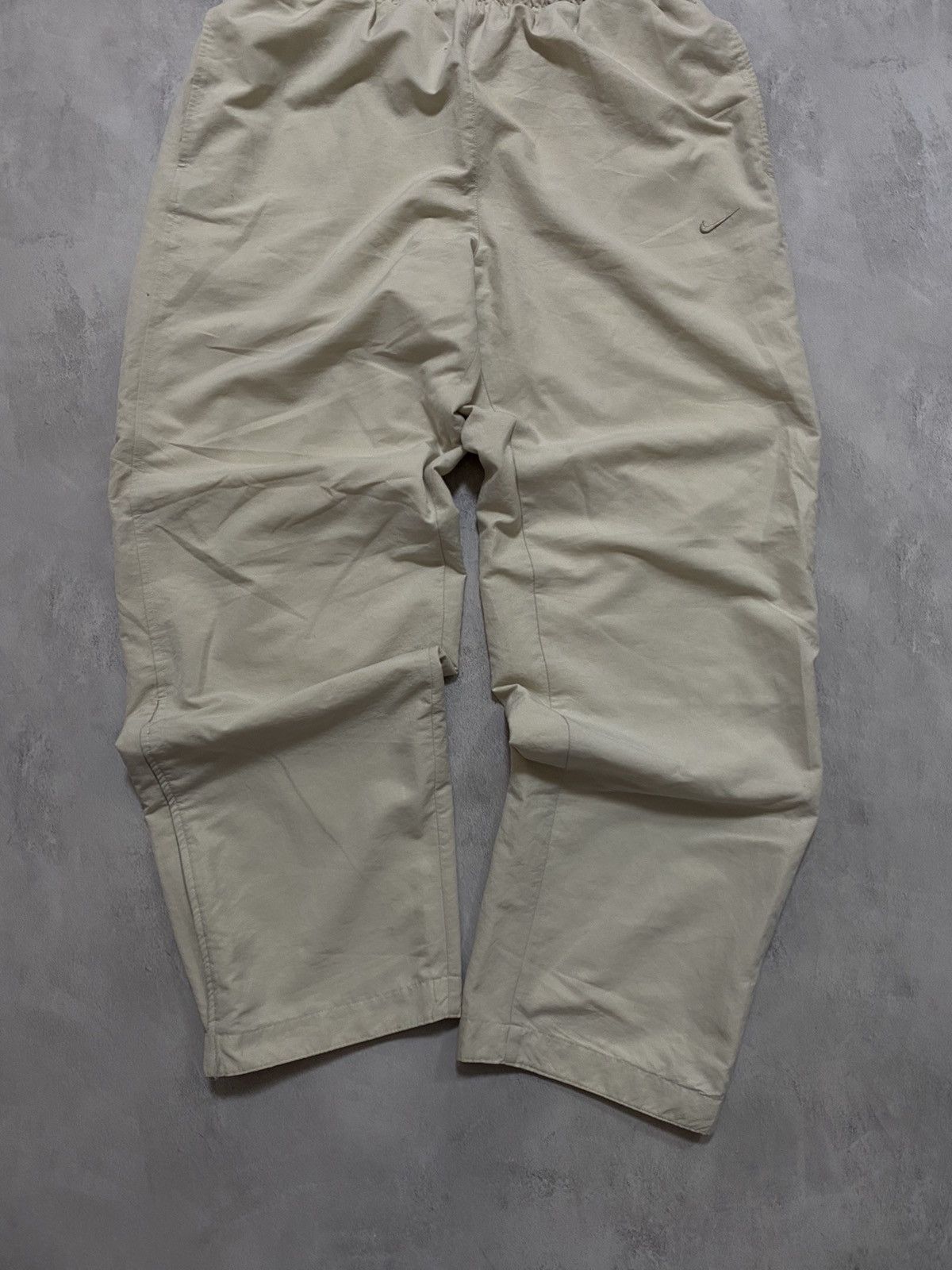 Nike × Vintage Vintage Track Pants Nike Cream Swoosh Baggy Size M Size US 36 / EU 52 - 2 Thumbnail