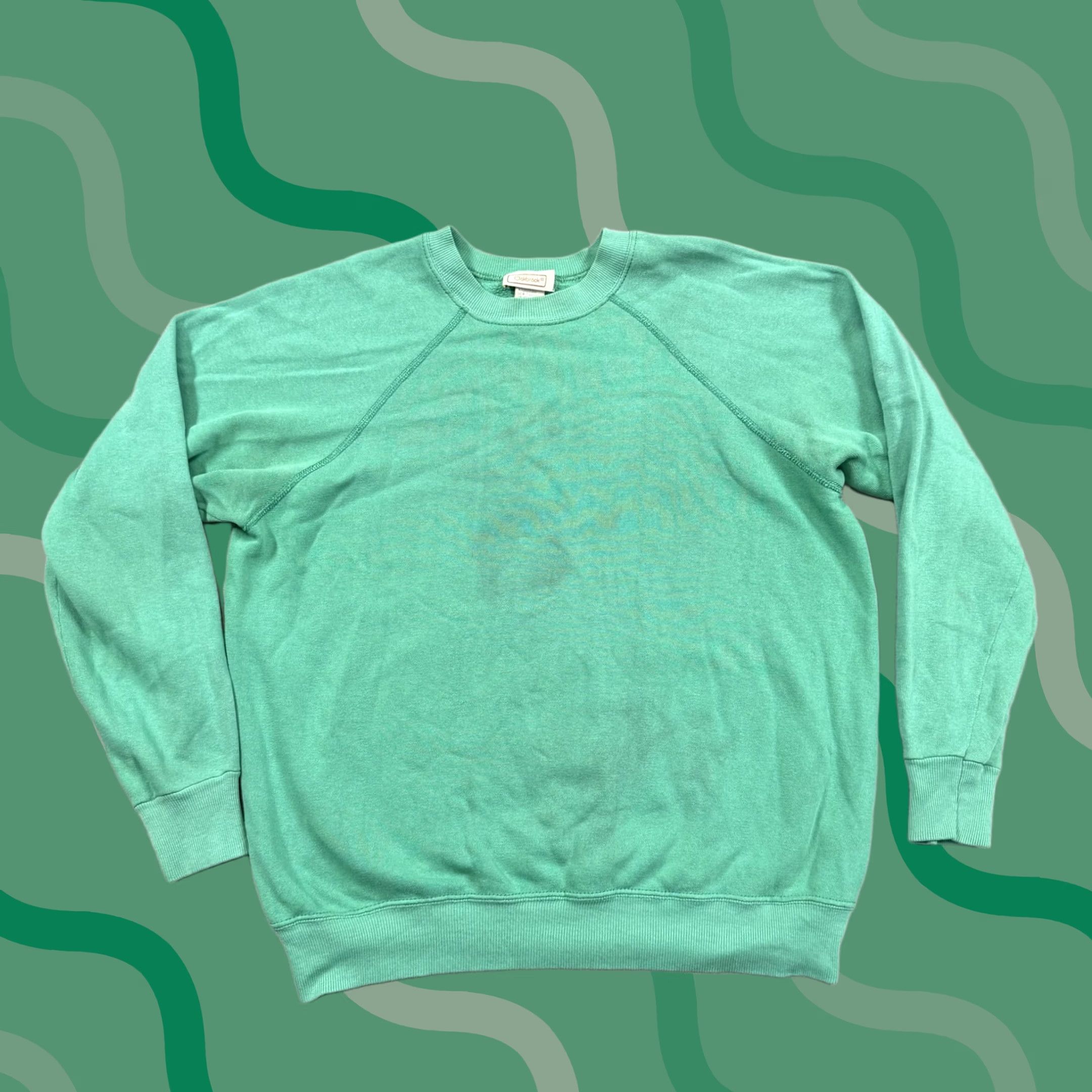 Vintage VINTAGE Oakbrook Sweatshirt Mens Large Green Pullover Crewneck Fleece Cotton Blend Size US L / EU 52-54 / 3 - 1 Thumbnail