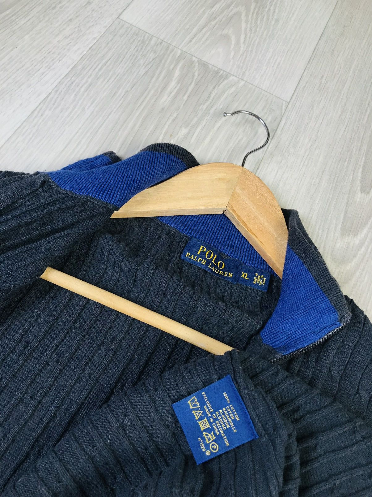 Polo Ralph Lauren Polo Ralph Lauren zip sweater rare dark grey Size US XL / EU 56 / 4 - 9 Thumbnail