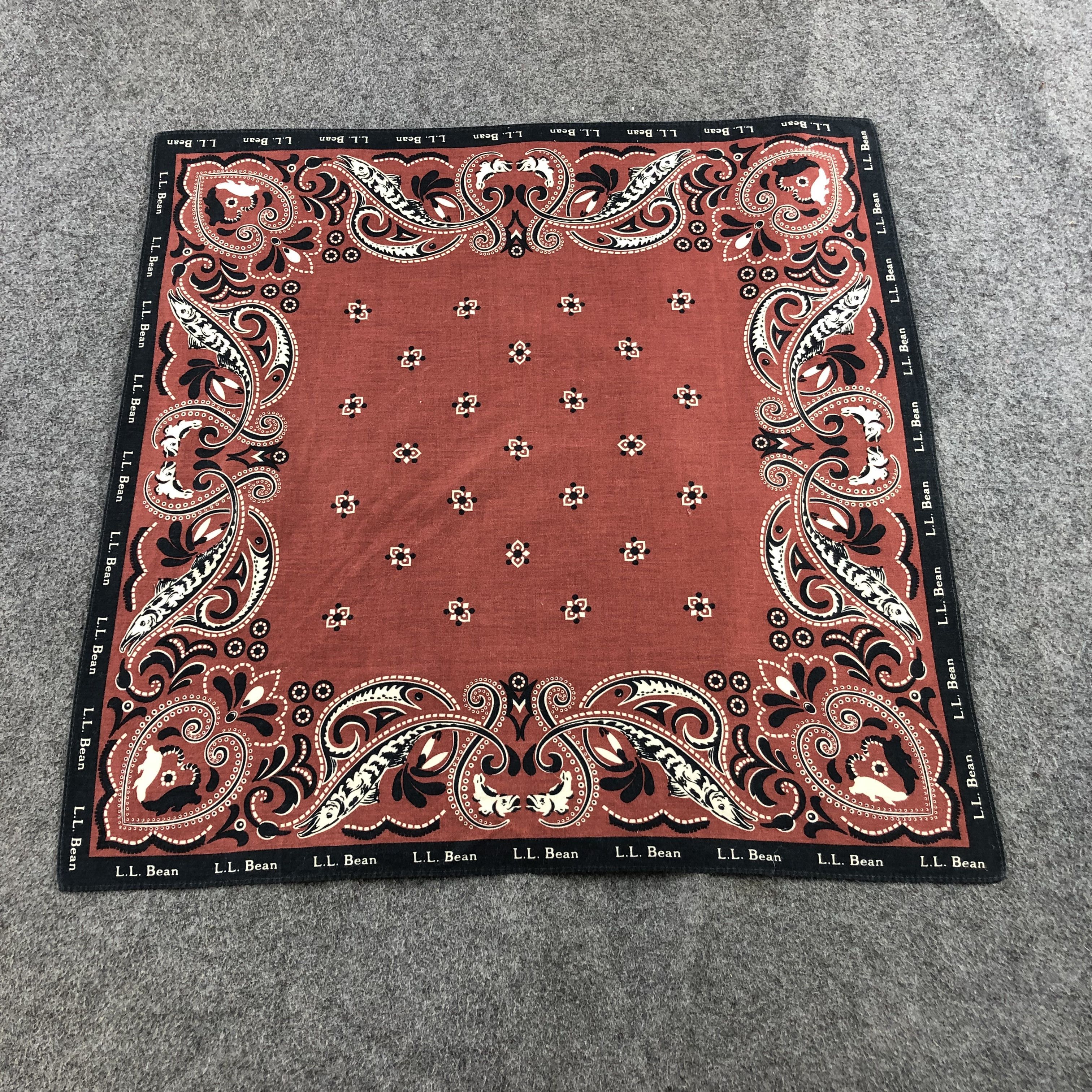 L.L. Bean L.L. Bean Paisley Handkerchief Neckerchief Bandana H1436 Size ONE SIZE - 2 Thumbnail
