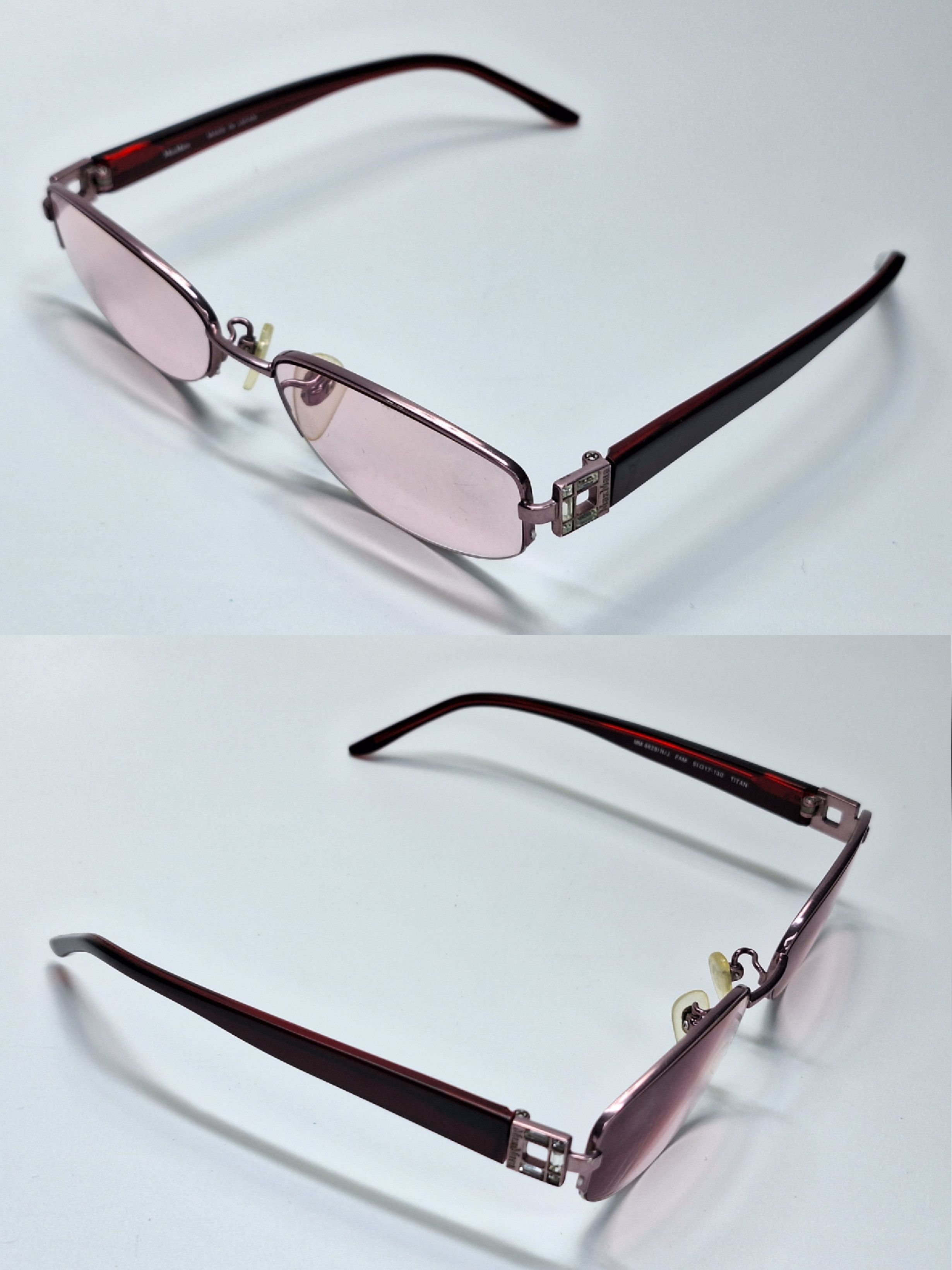 Max Mara Max Mara MM-8628 Titanium Semi-Rimless Vintage Eyeglass Size ONE SIZE - 7 Thumbnail