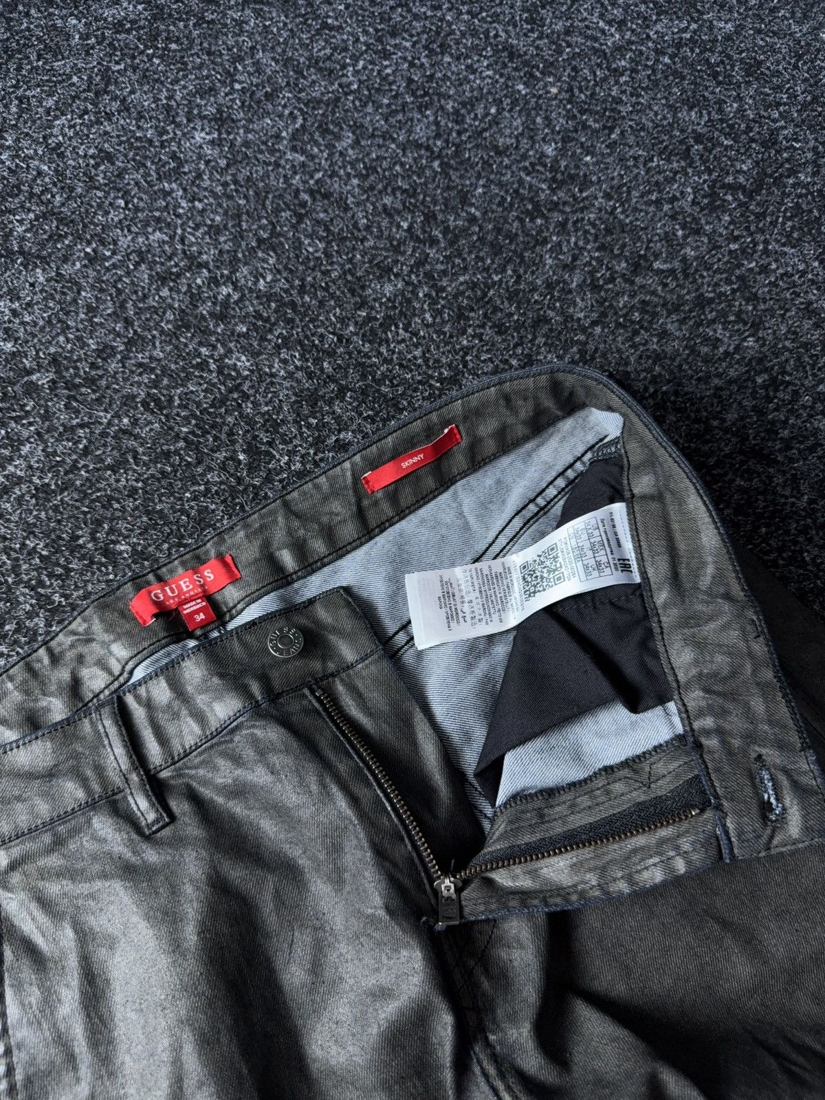 Guess Avant Garde Guess Y2K Opium Emo Punk Rock Waxed style pants Size US 34 / EU 50 - 8 Thumbnail