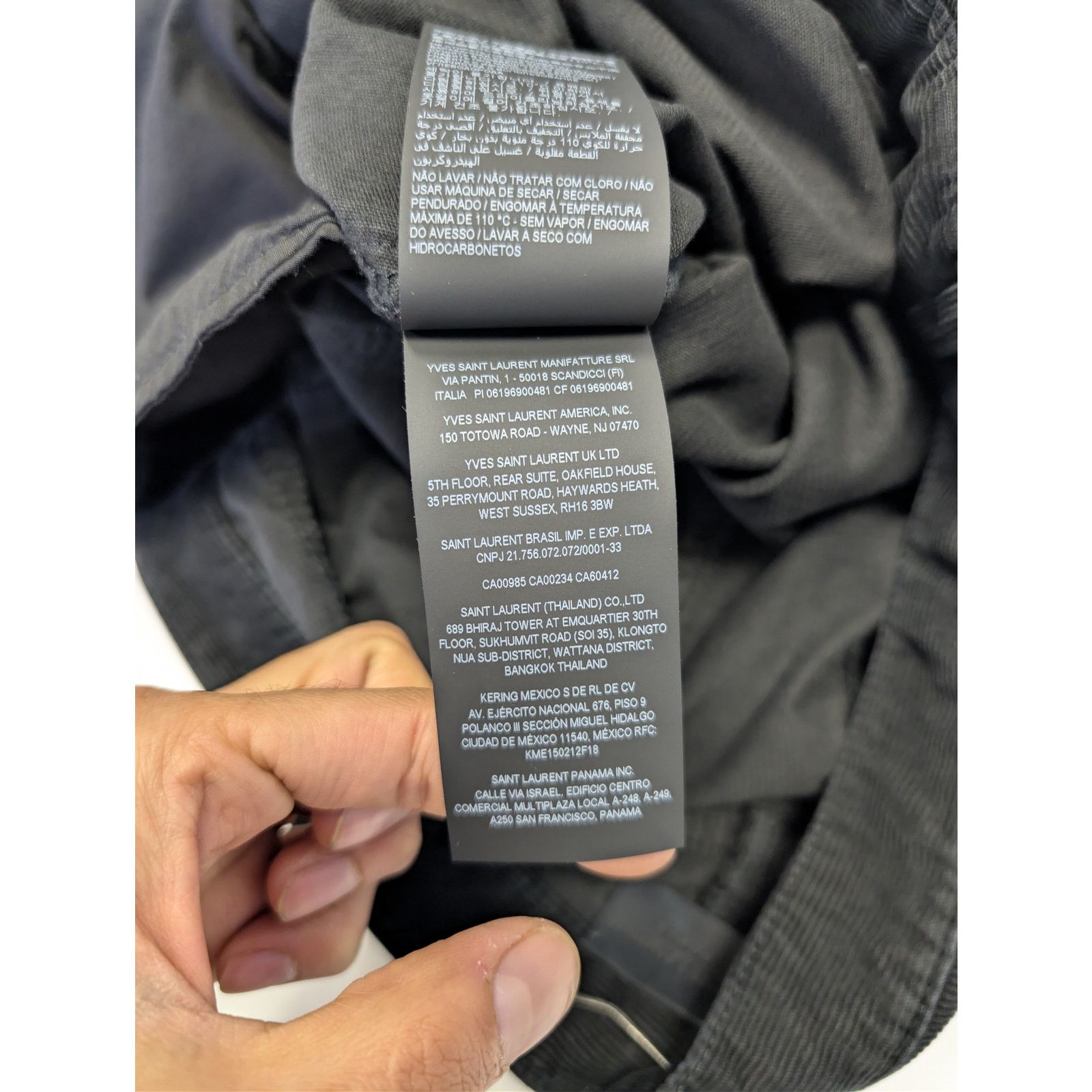 Saint Laurent Paris o1rshd1 Relaxed Straight Corduroy Denim Jeans Spring Black Size US 36 / EU 52 - 20 Thumbnail