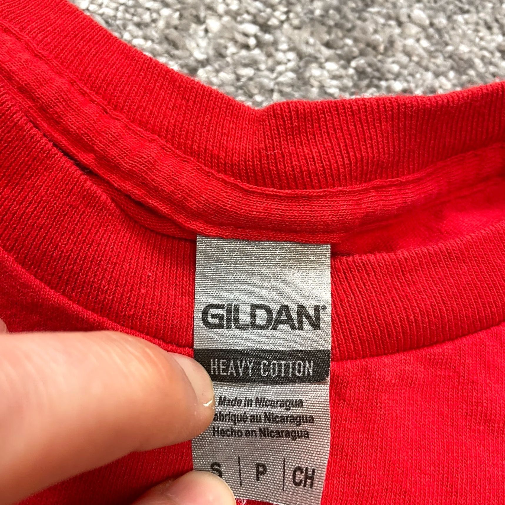 Gildan Gildan Heavy Cotton Shirt Adult Small Red Long Sleeve NYS HS Football Logo Vintage? Size US S / EU 44-46 / 1 - 4 Thumbnail