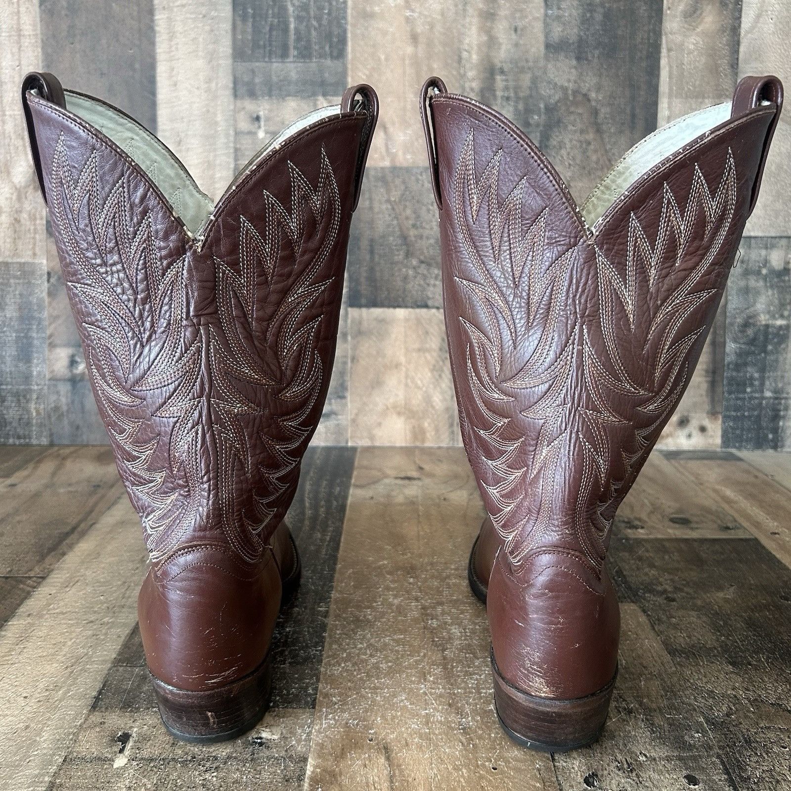 Dan Post Dan Post Vintage Classic Brown Western Cowboy Boots Mens 12 Size US 12 / EU 45 - 10 Thumbnail