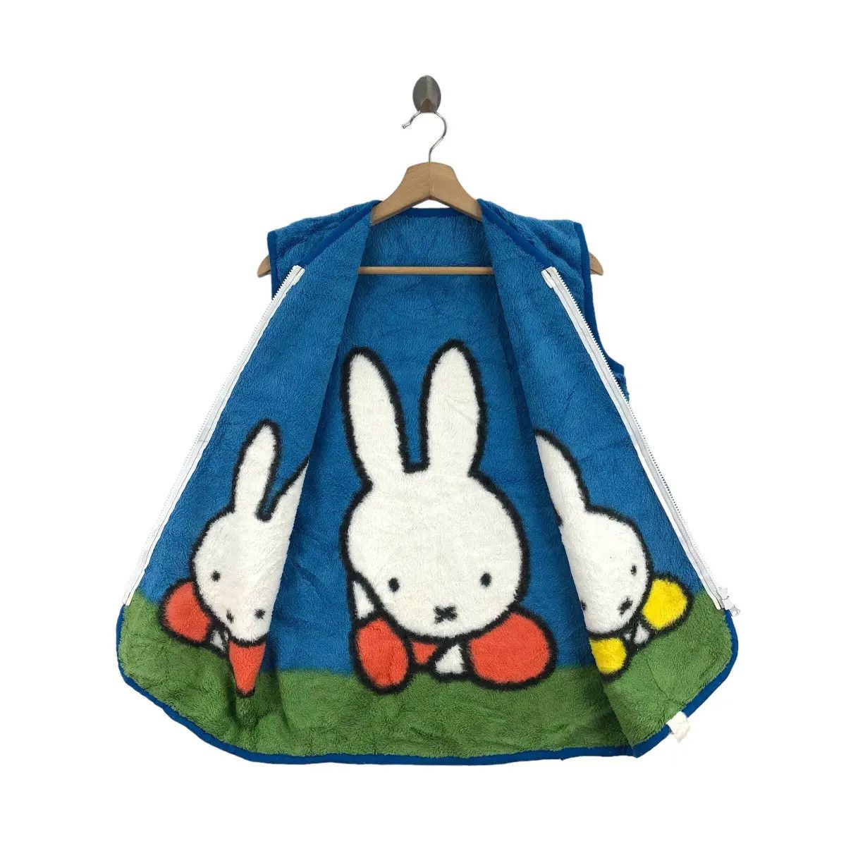 Vintage MIFFY NIJNTJE CARTOON Dick Bruna Little Rabbit Fleece Vest Size M / US 6-8 / IT 42-44 - 4 Thumbnail