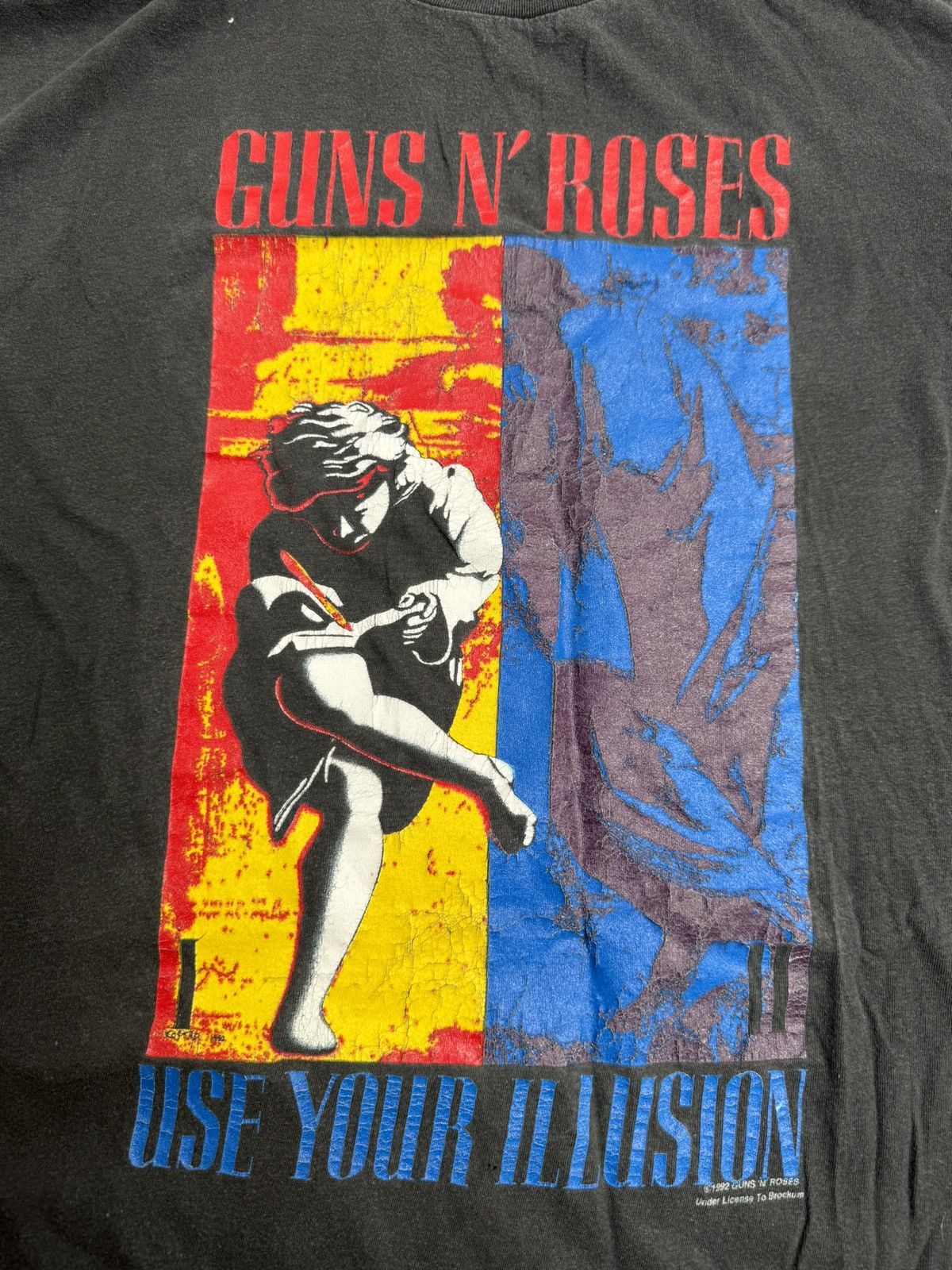 Band Tees × Vintage VINTAGE 90s GUNS N ROSES USE YOUR ILLUSION TOUR BAND TSHIRT Size US L / EU 52-54 / 3 - 5 Thumbnail