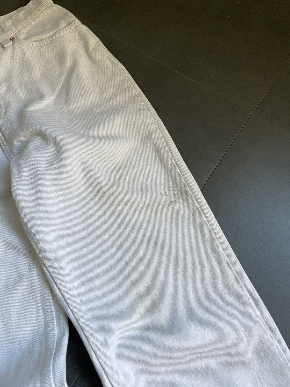 Levi's Vintage Levi’s Baggy White Perfect Faded Jeans Size 28" / US 6 / IT 42 - 5 Thumbnail