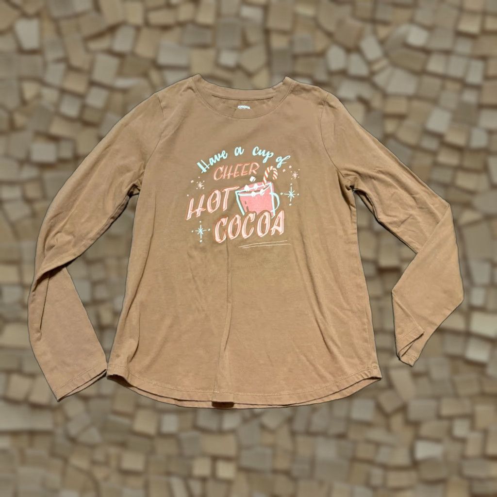 Vintage Sonoma Shirts Women's Size S Brown Long Sleeve Have a cup of Cheer Hot Cocoa Size S / US 4 / IT 40 - 1 Thumbnail