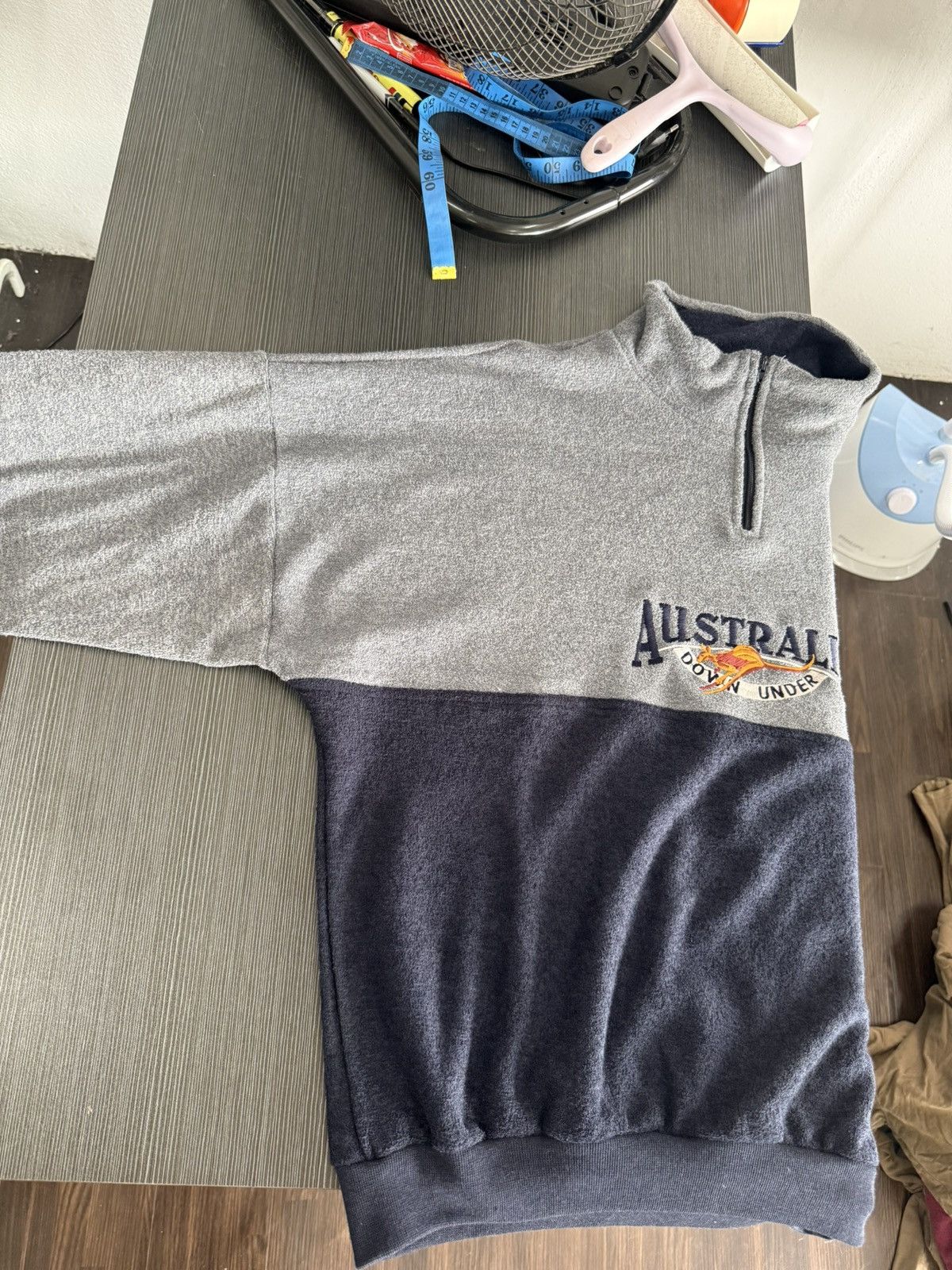 The Australian Outback Collection 🔥 90s Ausie iConic Dreamings Quarter Zip Velour Sweatshirt Size US S / EU 44-46 / 1 - 8 Thumbnail