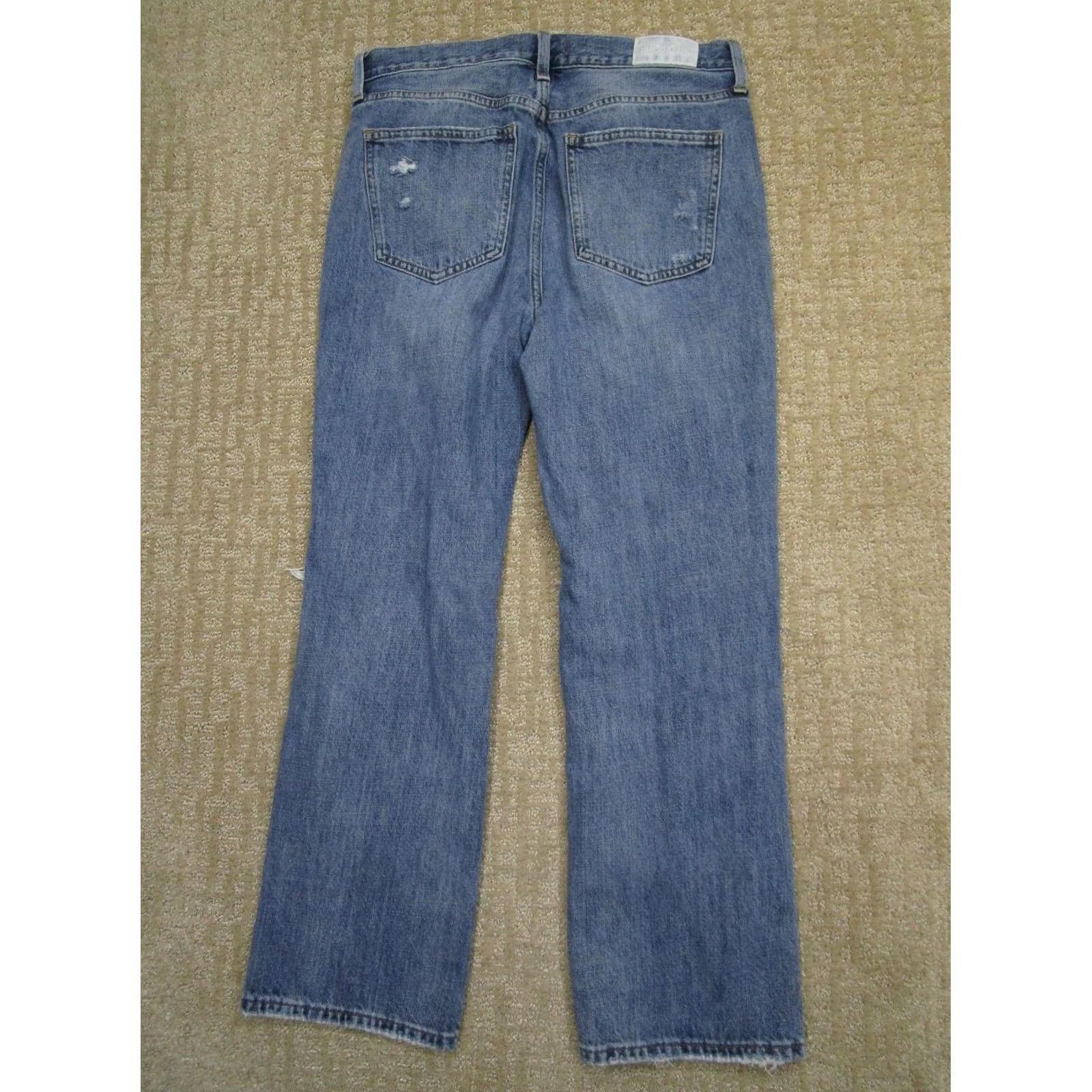 Pistola Pistola Jeans Women 29 Blue High Rise Straight Button Fly Pants Distressed Denim Jeans Size 29" - 3 Thumbnail