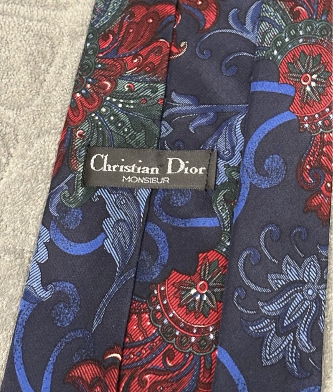 Christian Dior Monsieur Christian Dior Vintage Silk Tie Size ONE SIZE - 1 Thumbnail