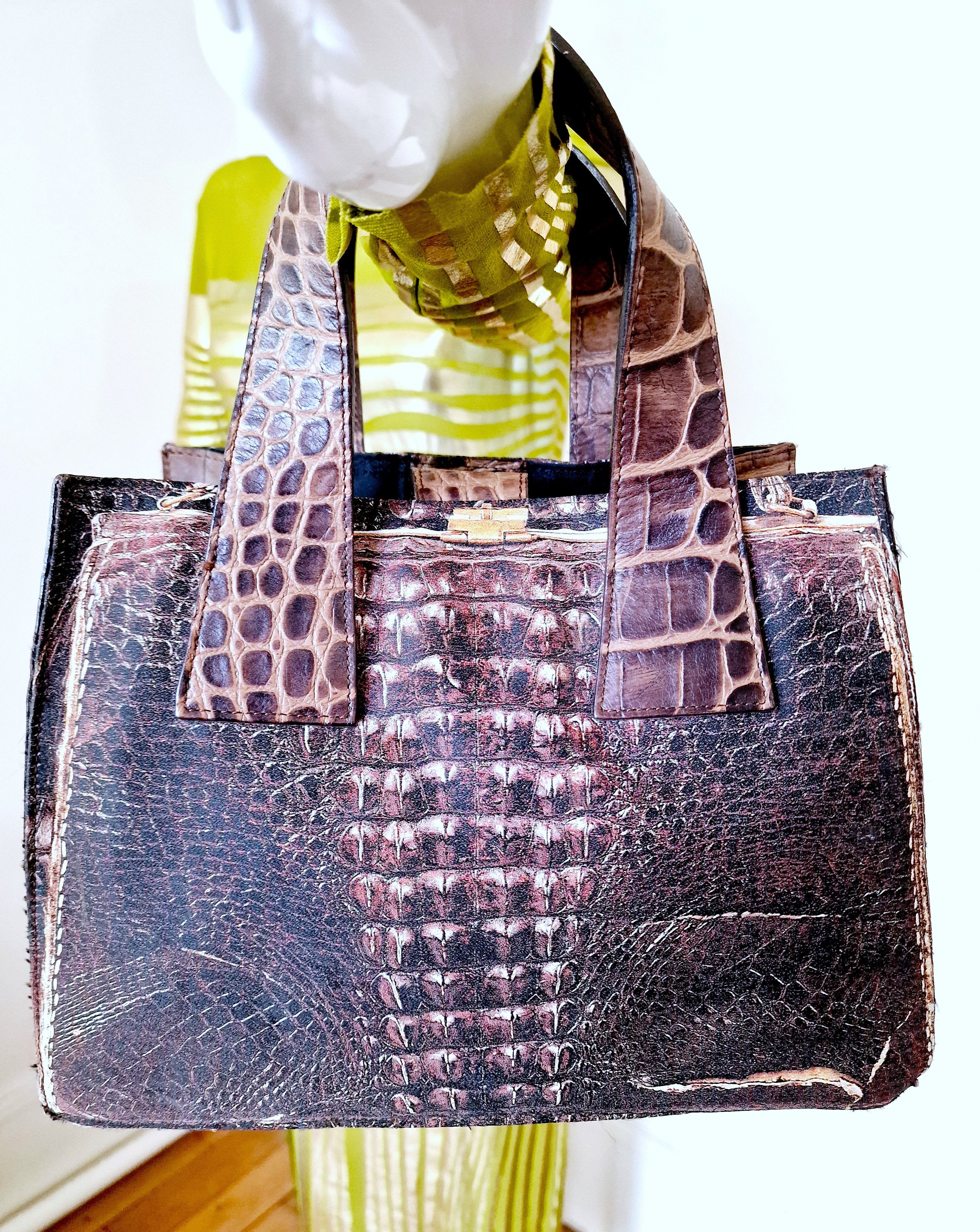 Jean Paul Gaultier Jean Paul Gaultier Crocodile Leather Trompe l'oeil Bag Size ONE SIZE - 4 Thumbnail