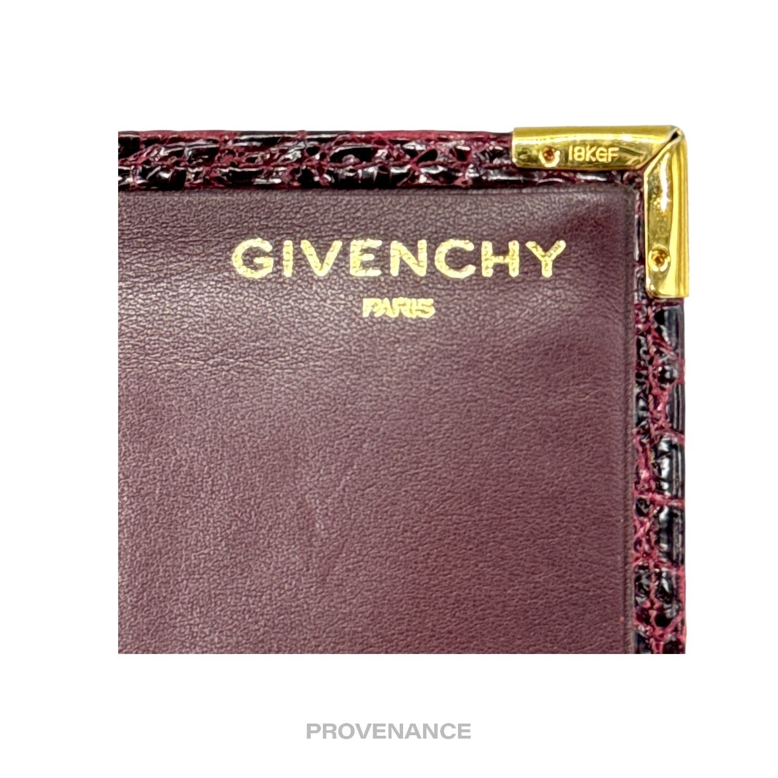 Givenchy 🔴 Givenchy Long Wallet - Burgundy Crocodile Leather Size ONE SIZE - 8 Thumbnail