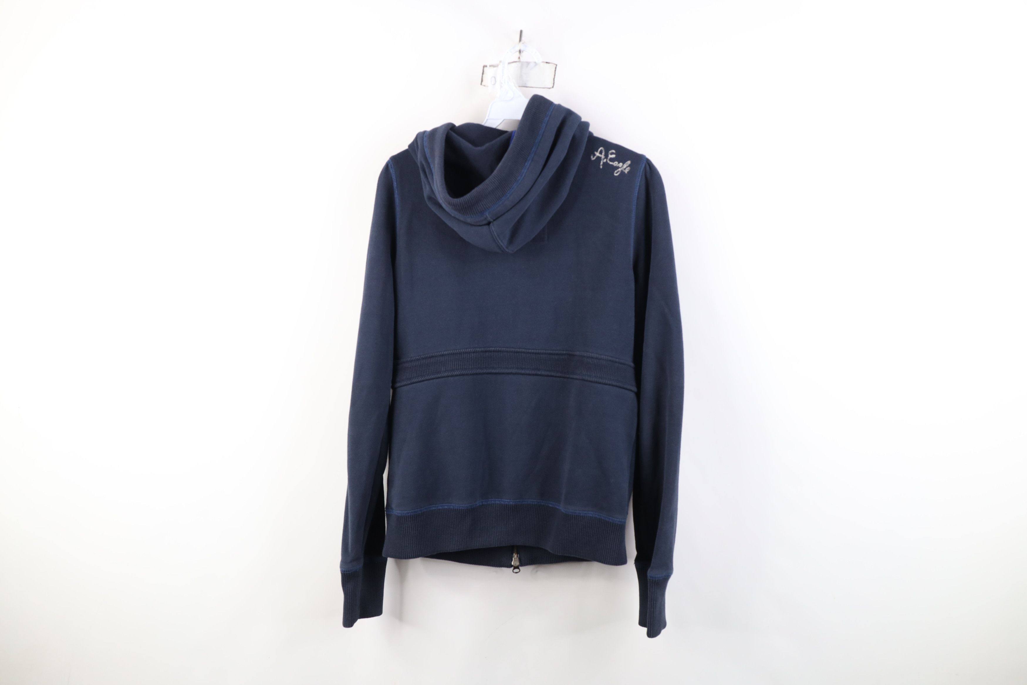 American Eagle Outfitters Vintage 90s Y2K American Eagle Babydoll Full Zip Hoodie Blue Size M / US 6-8 / IT 42-44 - 14 Thumbnail