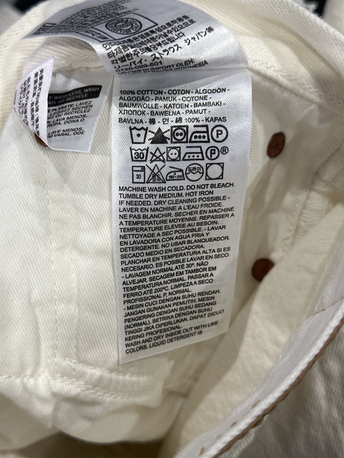 DENIM TEARS Denim Tears Cotton Wreath White Jeans Size US 31 - 2 Thumbnail