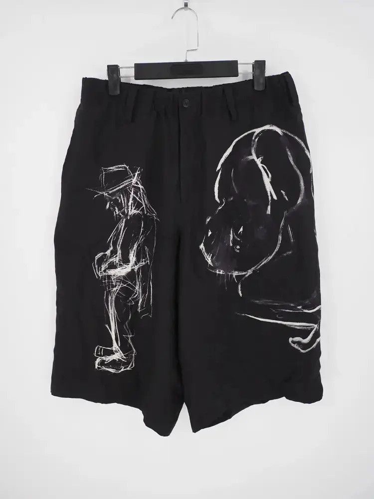 Yohji Yamamoto Sz 2 Yohji Yamamoto 21AW Abstract Print Silk Shorts Size US 32 / EU 48 - 1 Thumbnail