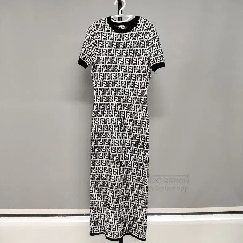 Fendi Fendi Knitted Black and White All-Over Print California Li Size XXS / US 00 / IT 34 - 1 Thumbnail