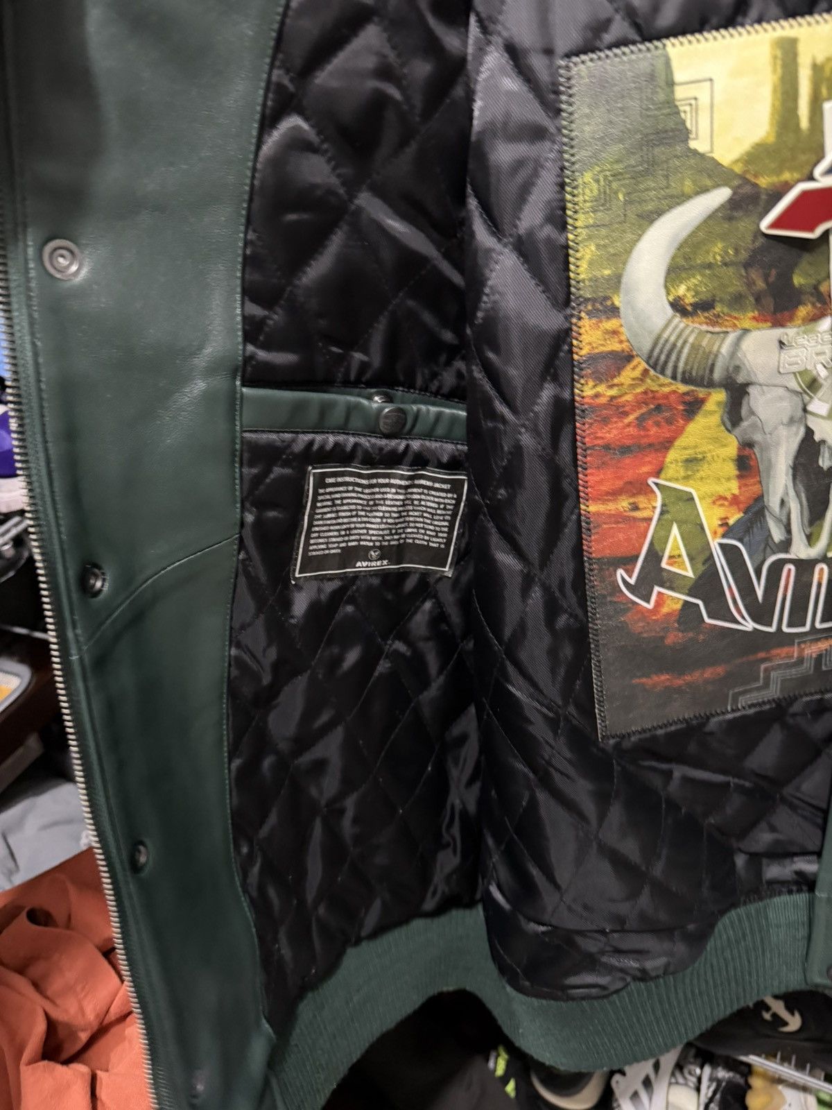 Avirex Avirex Men's American Flight Jacket Genuine Leather Bomber Size US XXL / EU 58 / 5 - 5 Thumbnail